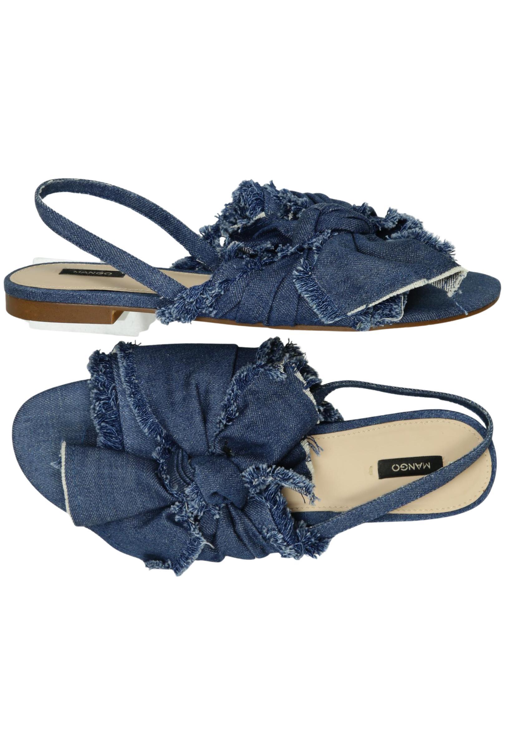 

Mango Damen Sandale, blau, Gr. 39