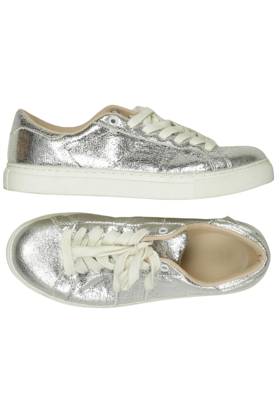 

Mango Damen Sneakers, silber, Gr. 39