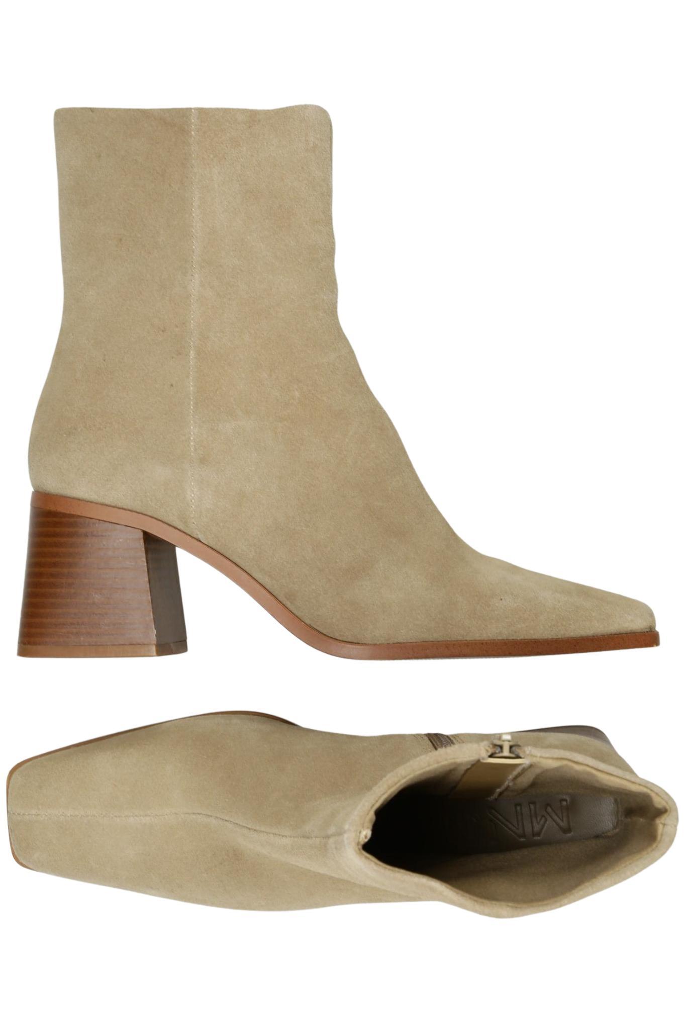 

Mango Damen Stiefelette, beige, Gr. 38