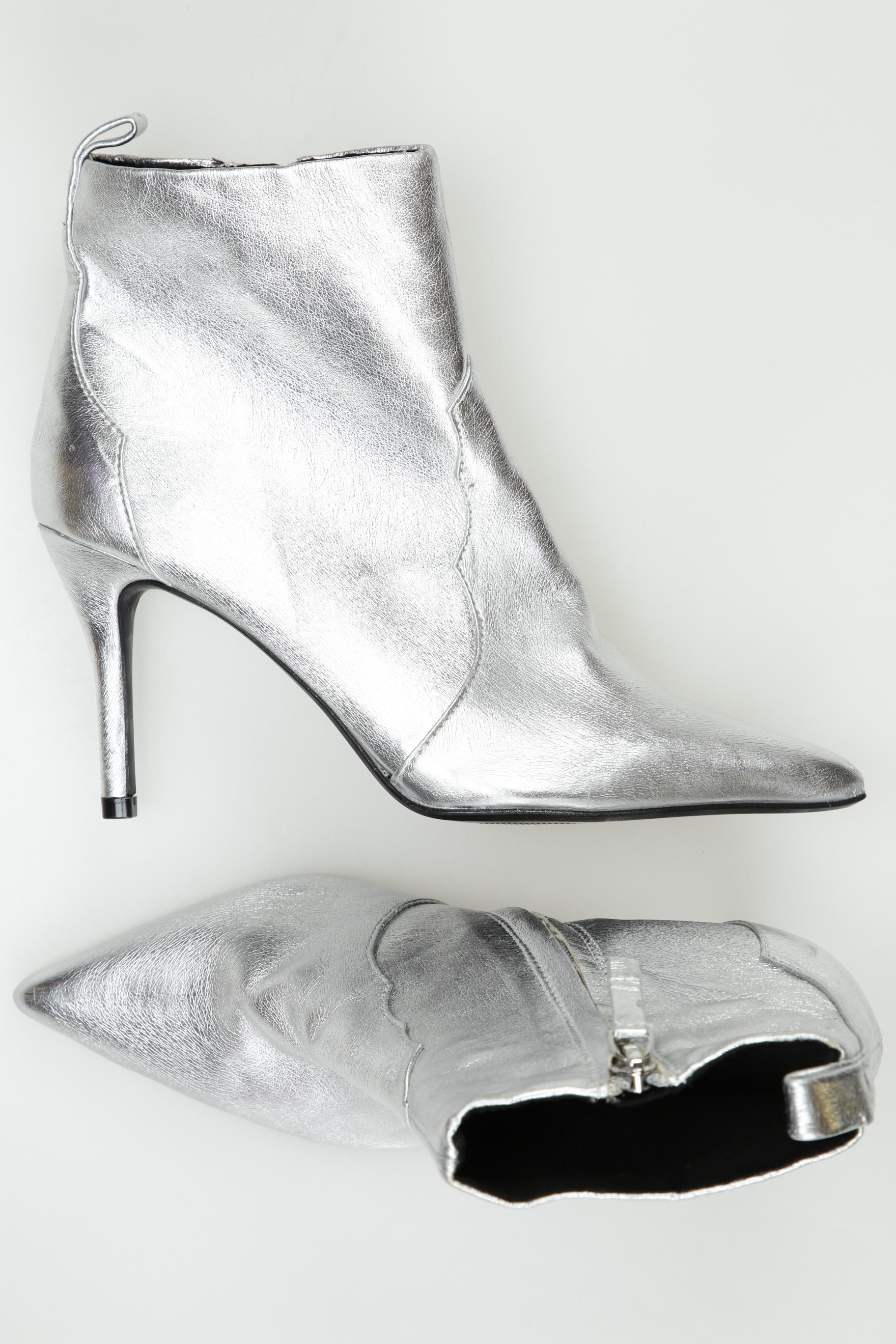 

Mango Damen Stiefelette, silber, Gr. 37