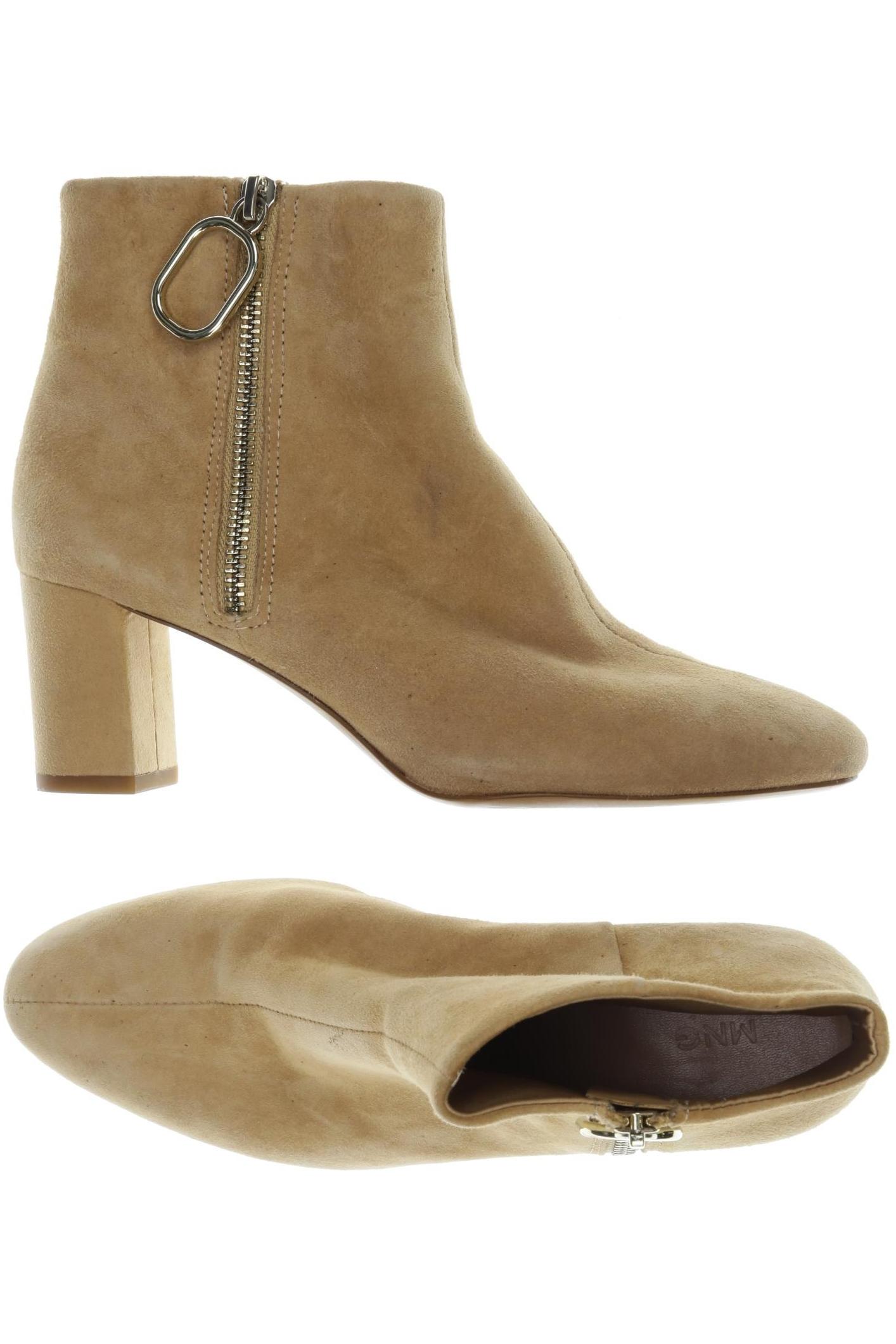 

Mango Damen Stiefelette, beige, Gr. 36