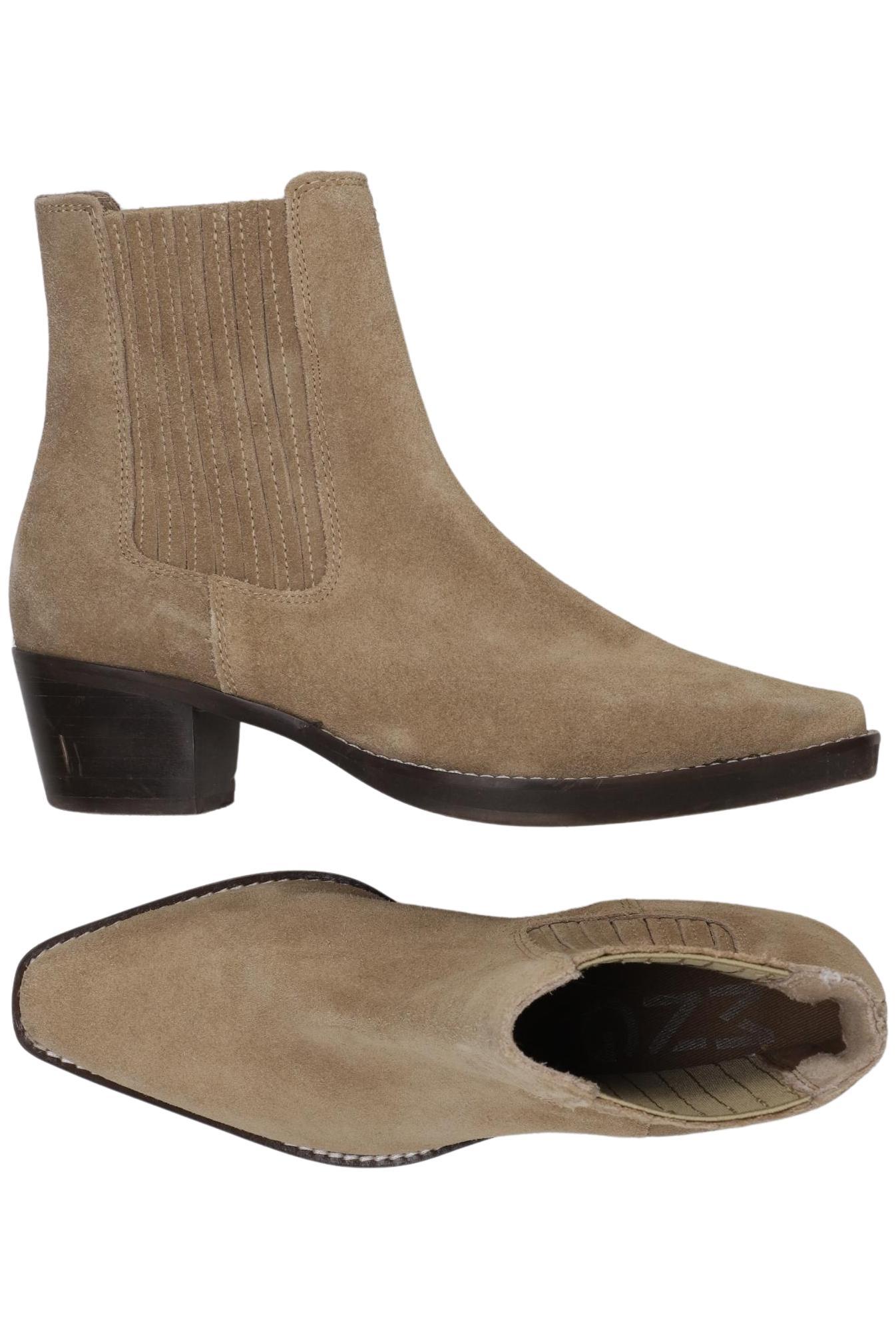 

Mango Damen Stiefelette, beige, Gr. 36