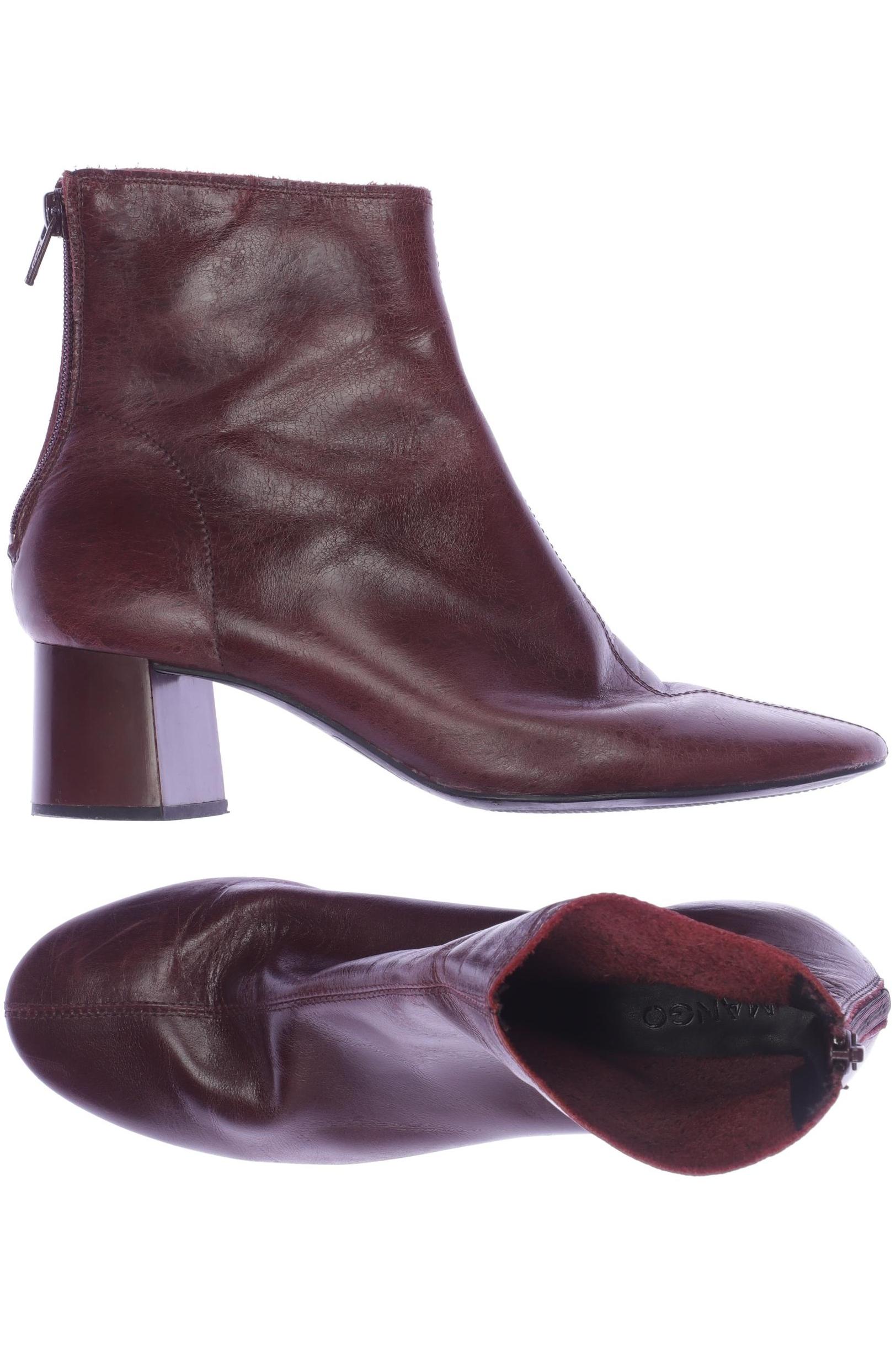 

Mango Damen Stiefelette, bordeaux, Gr. 38