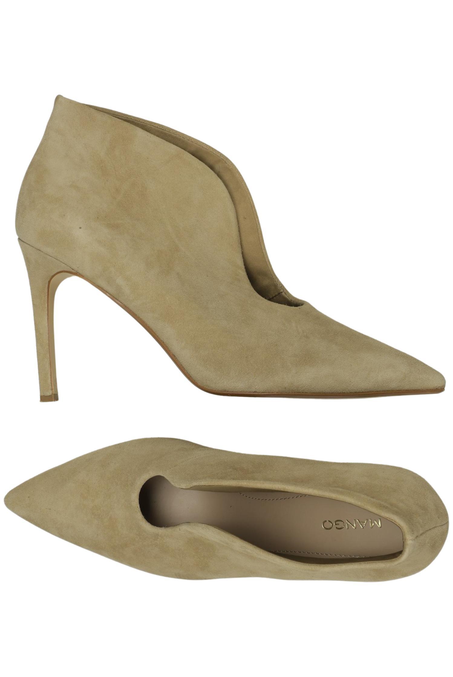 

Mango Damen Stiefelette, beige, Gr. 39