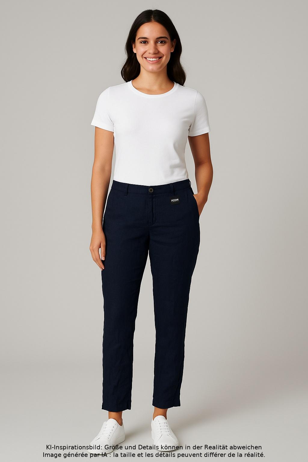 

Mango Damen Stoffhose, marineblau, Gr. 42