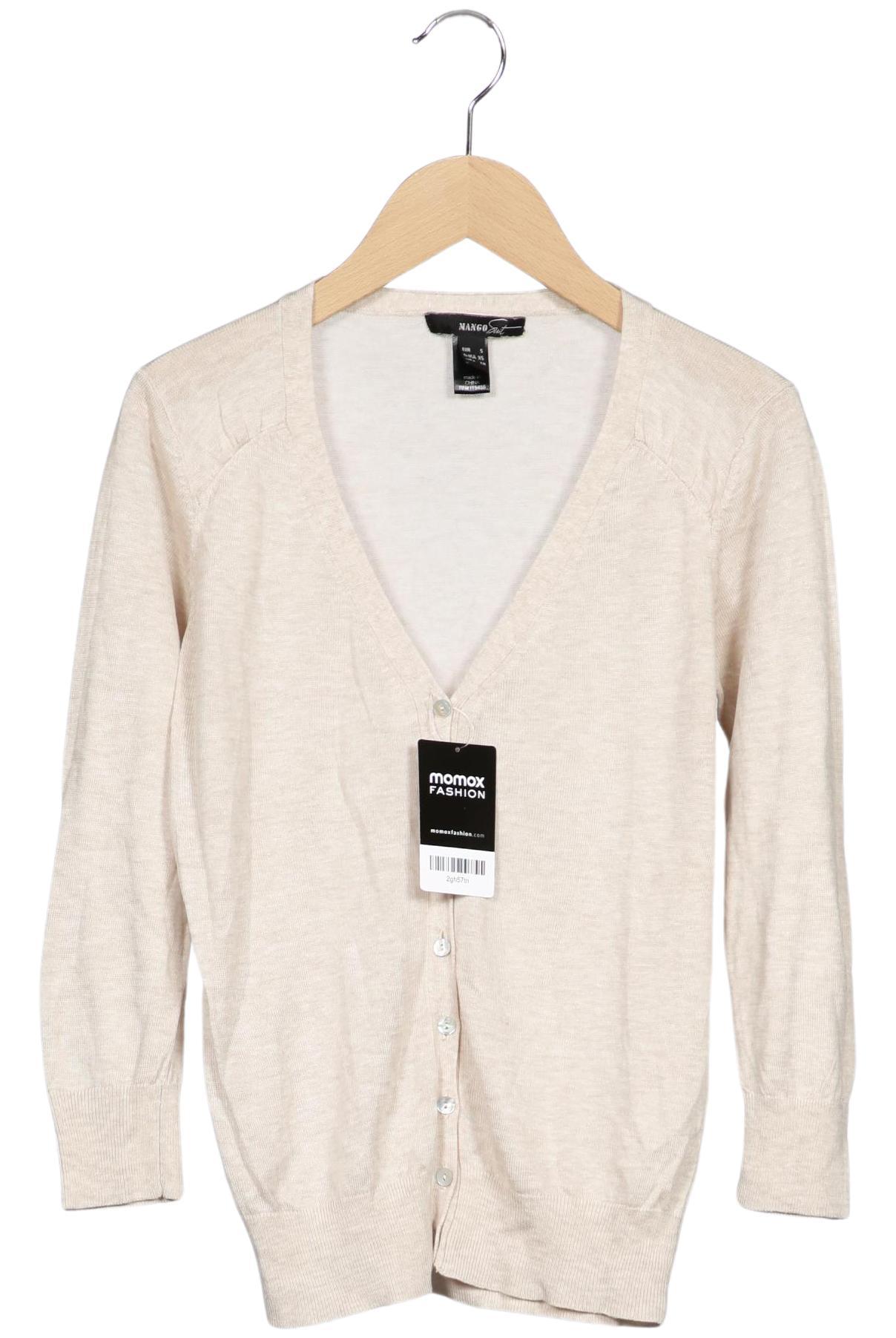 

Mango Damen Strickjacke, beige, Gr. 36