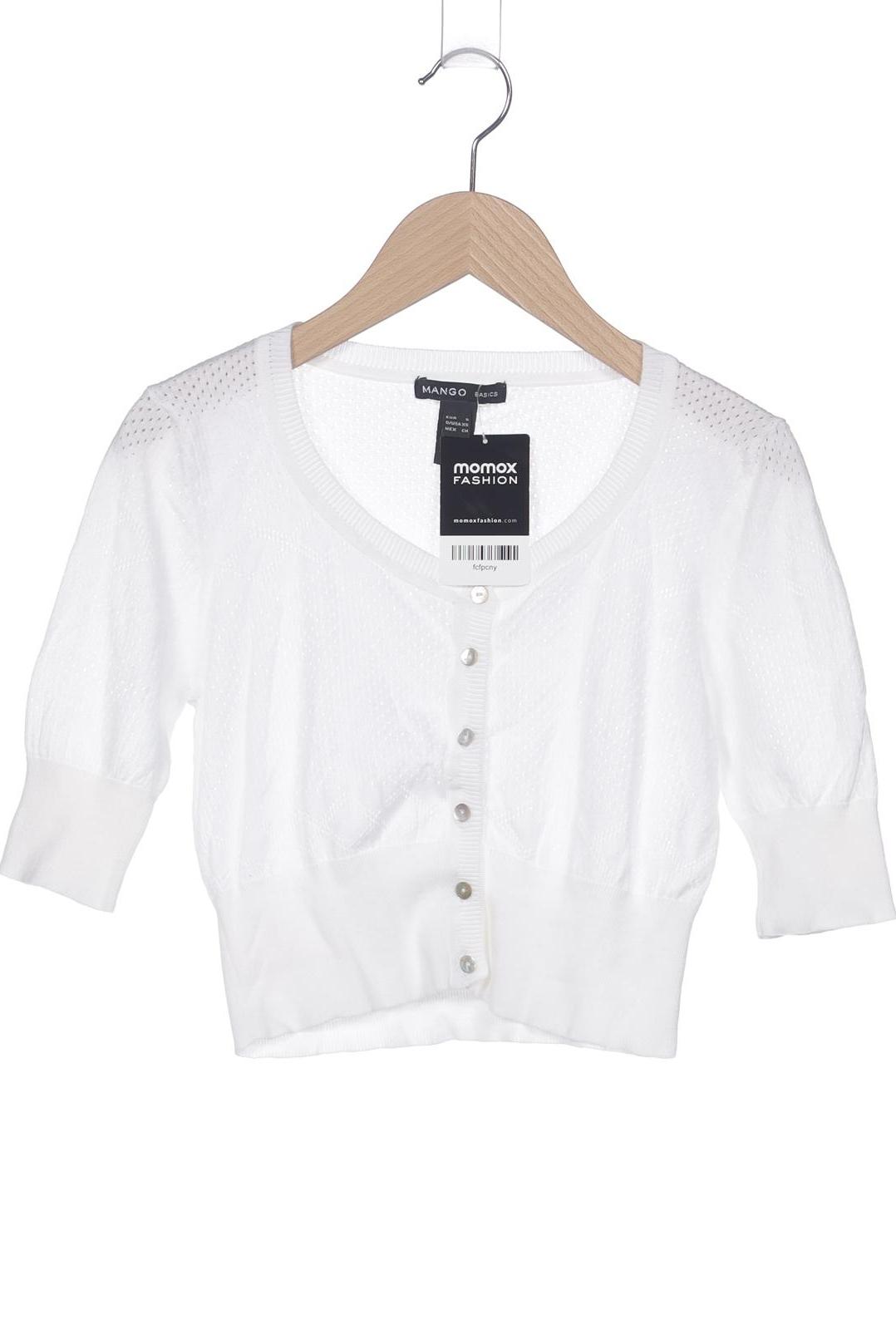 

Mango Damen Strickjacke, weiß, Gr. 36