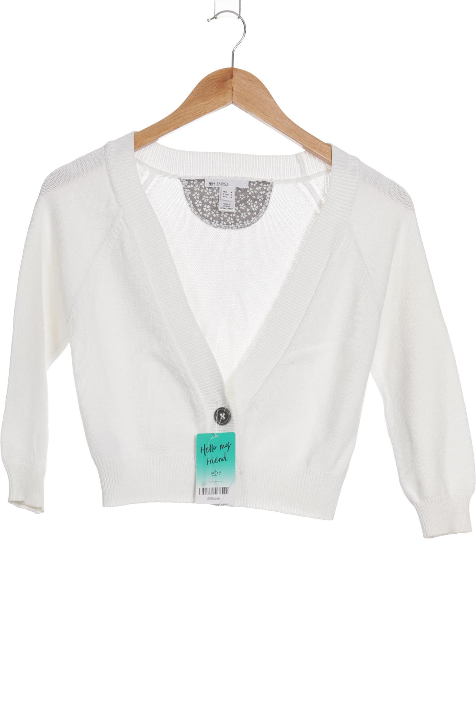 

Mango Damen Strickjacke, weiß, Gr. 38