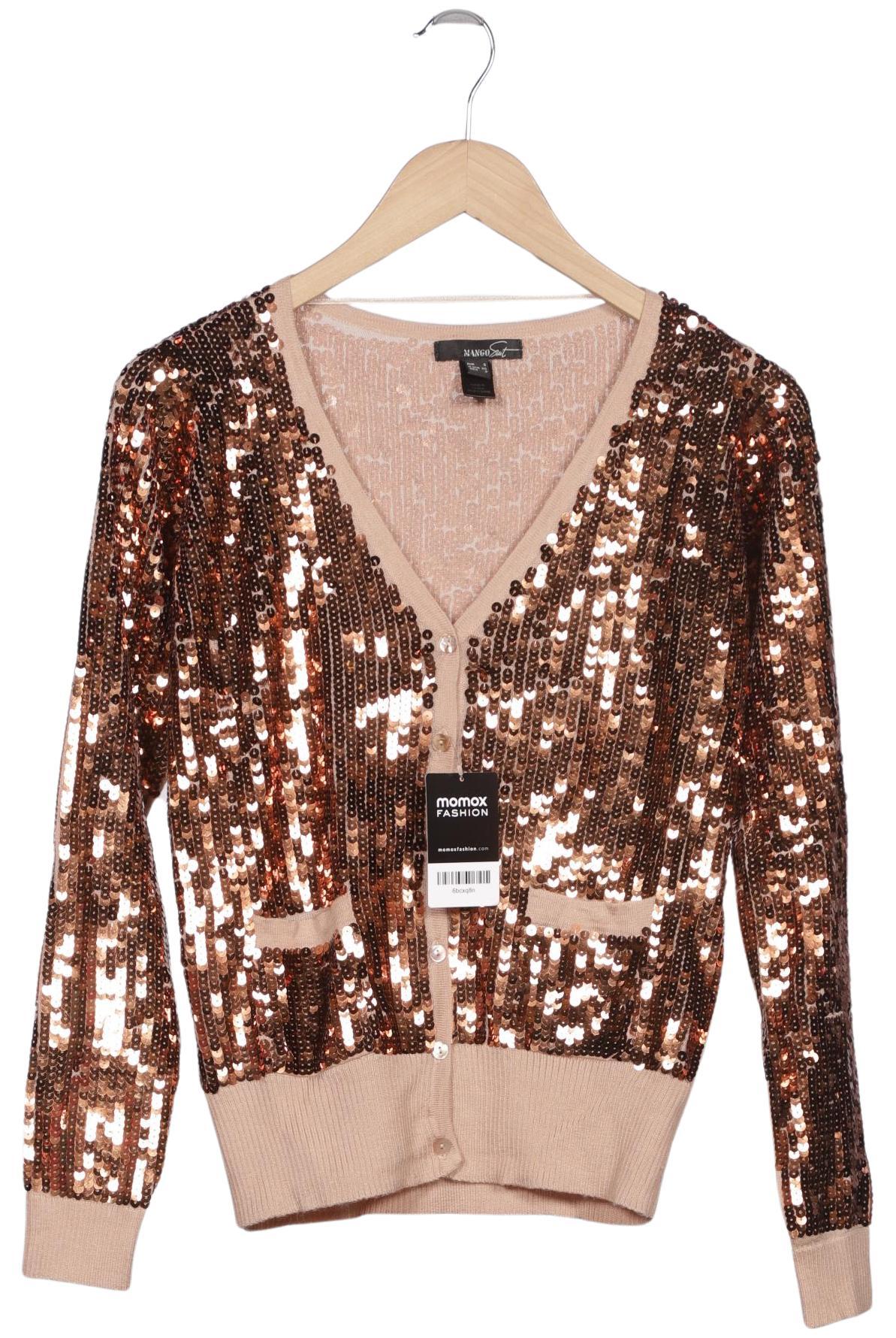 

Mango Damen Strickjacke, beige, Gr. 36