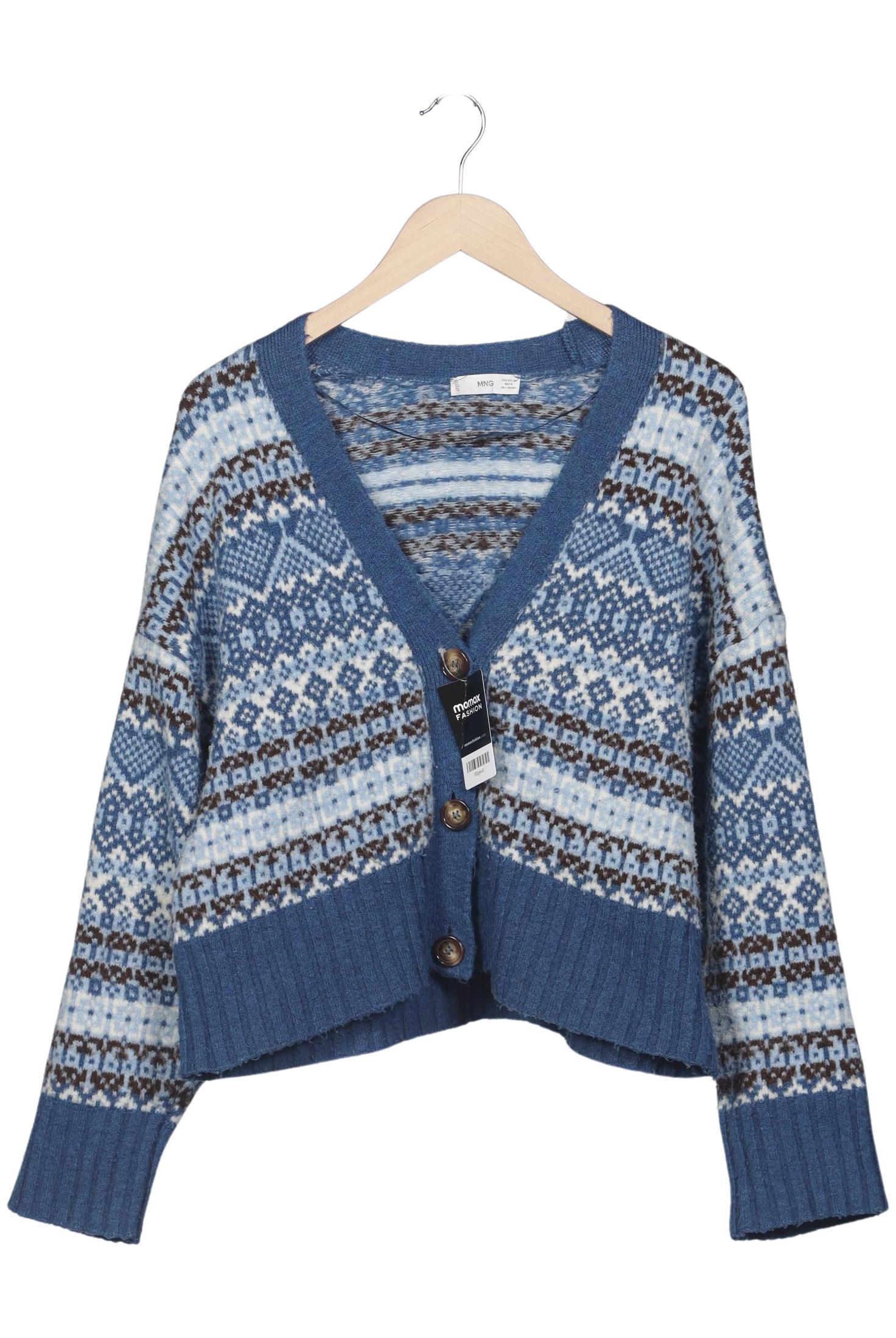 

Mango Damen Strickjacke, blau, Gr. 38