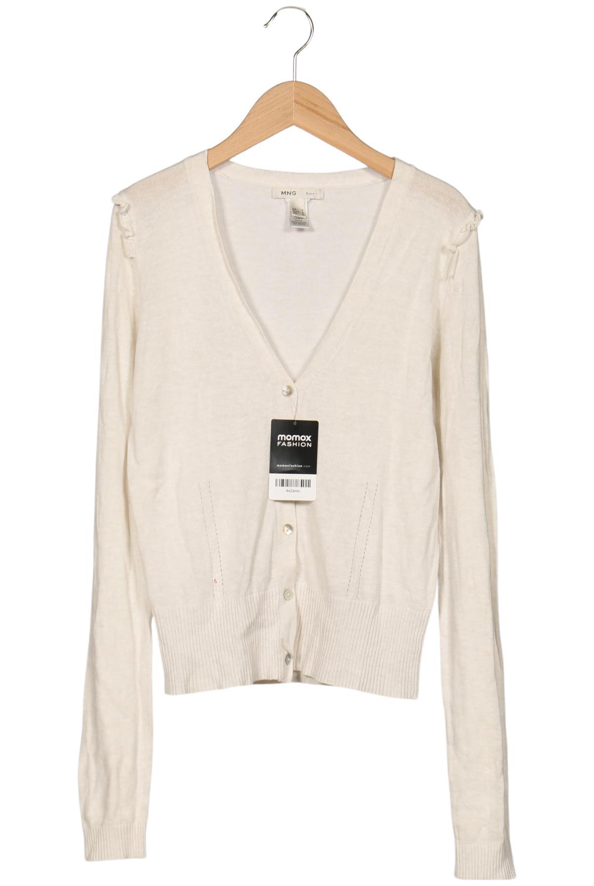 

Mango Damen Strickjacke, weiß, Gr. 38