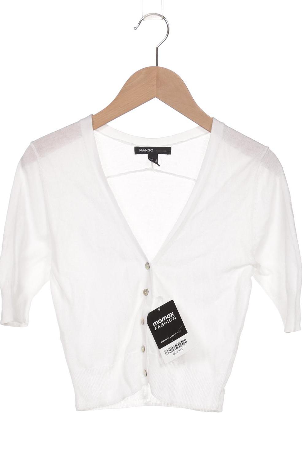 

Mango Damen Strickjacke, weiß, Gr. 36