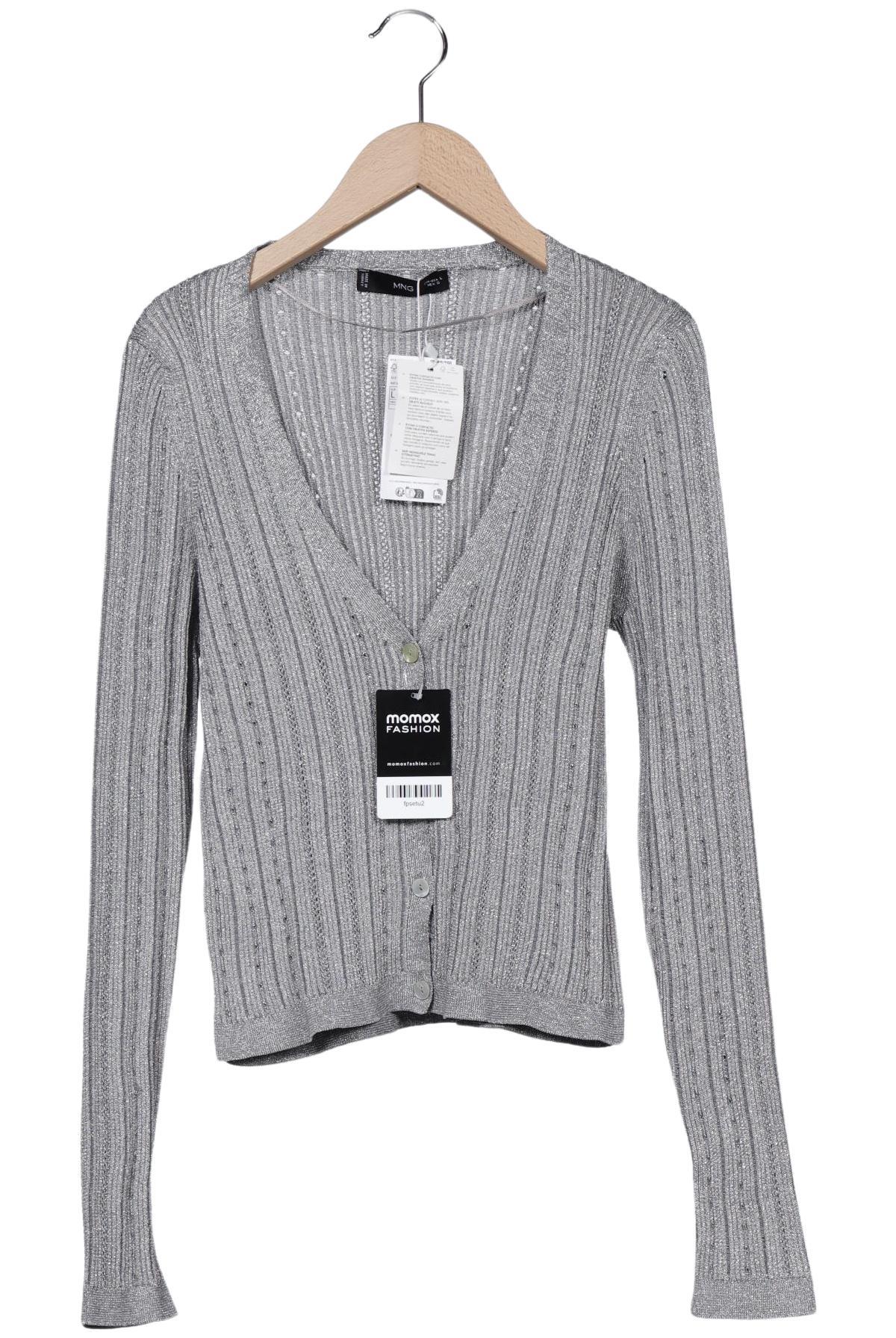 

Mango Damen Strickjacke, silber, Gr. 42