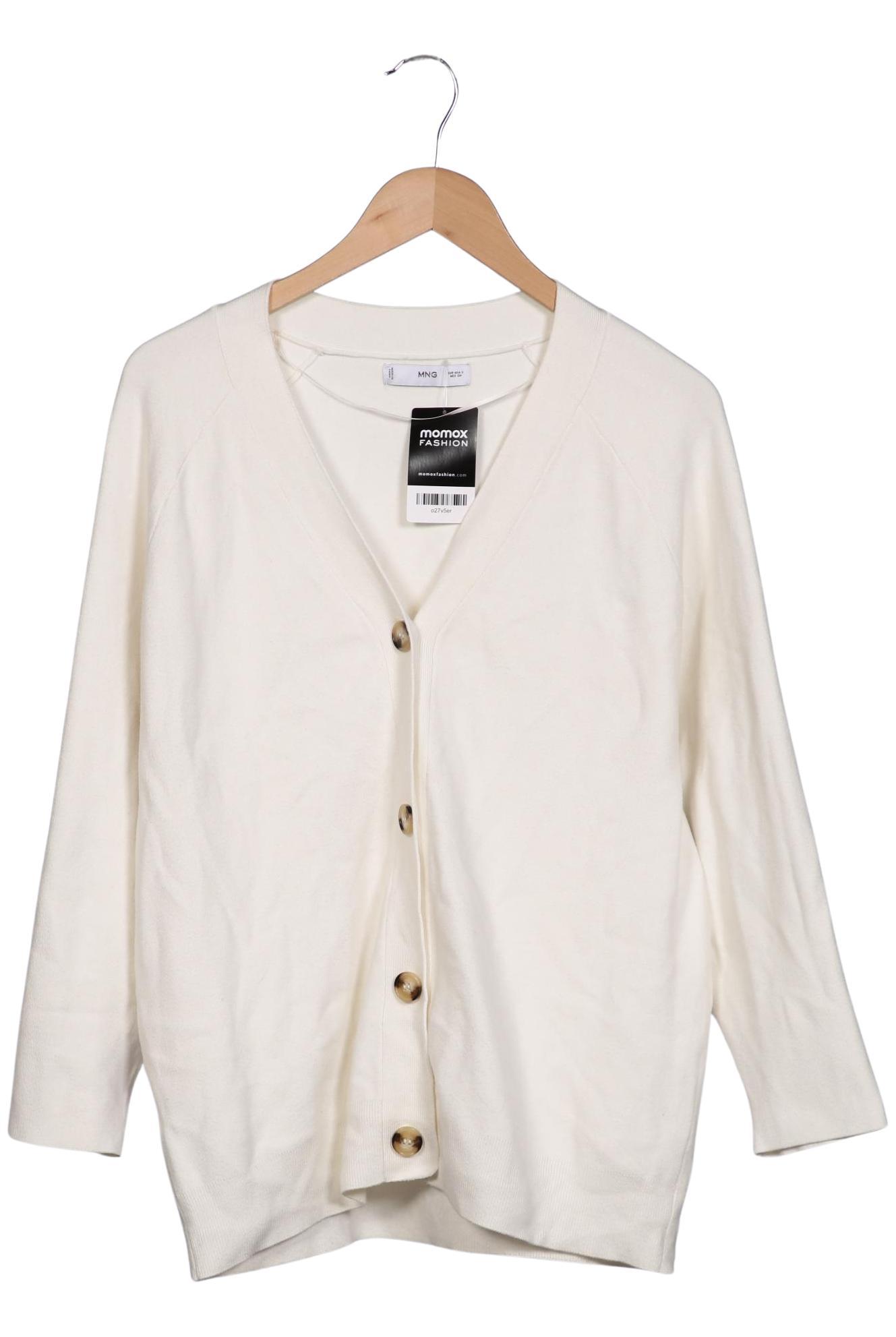 

Mango Damen Strickjacke, weiß, Gr. 36