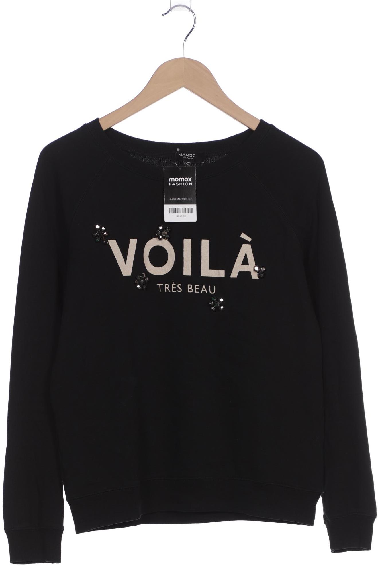 

Mango Damen Sweatshirt, schwarz, Gr. 38