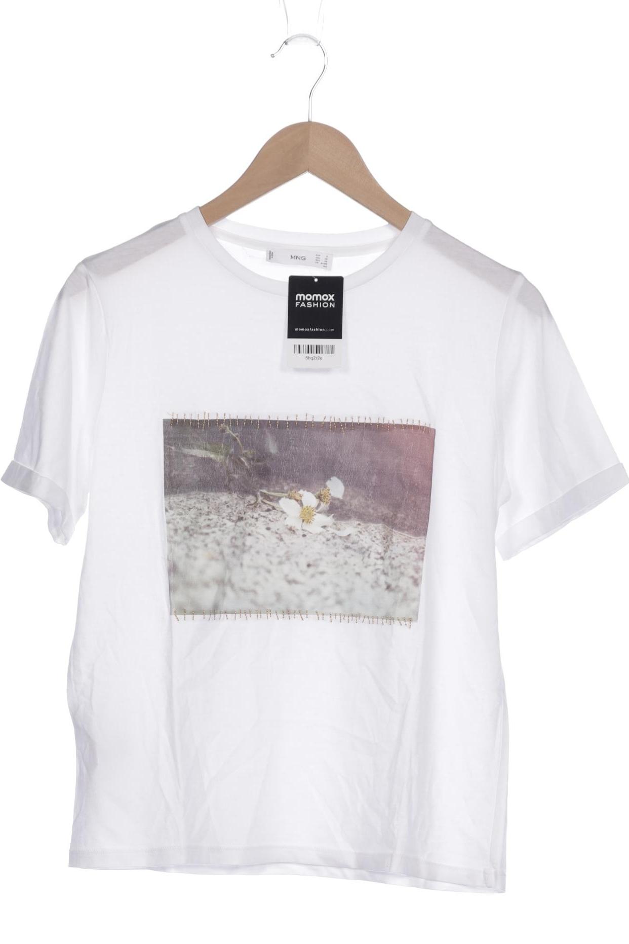 

Mango Damen T-Shirt, weiß, Gr. 36