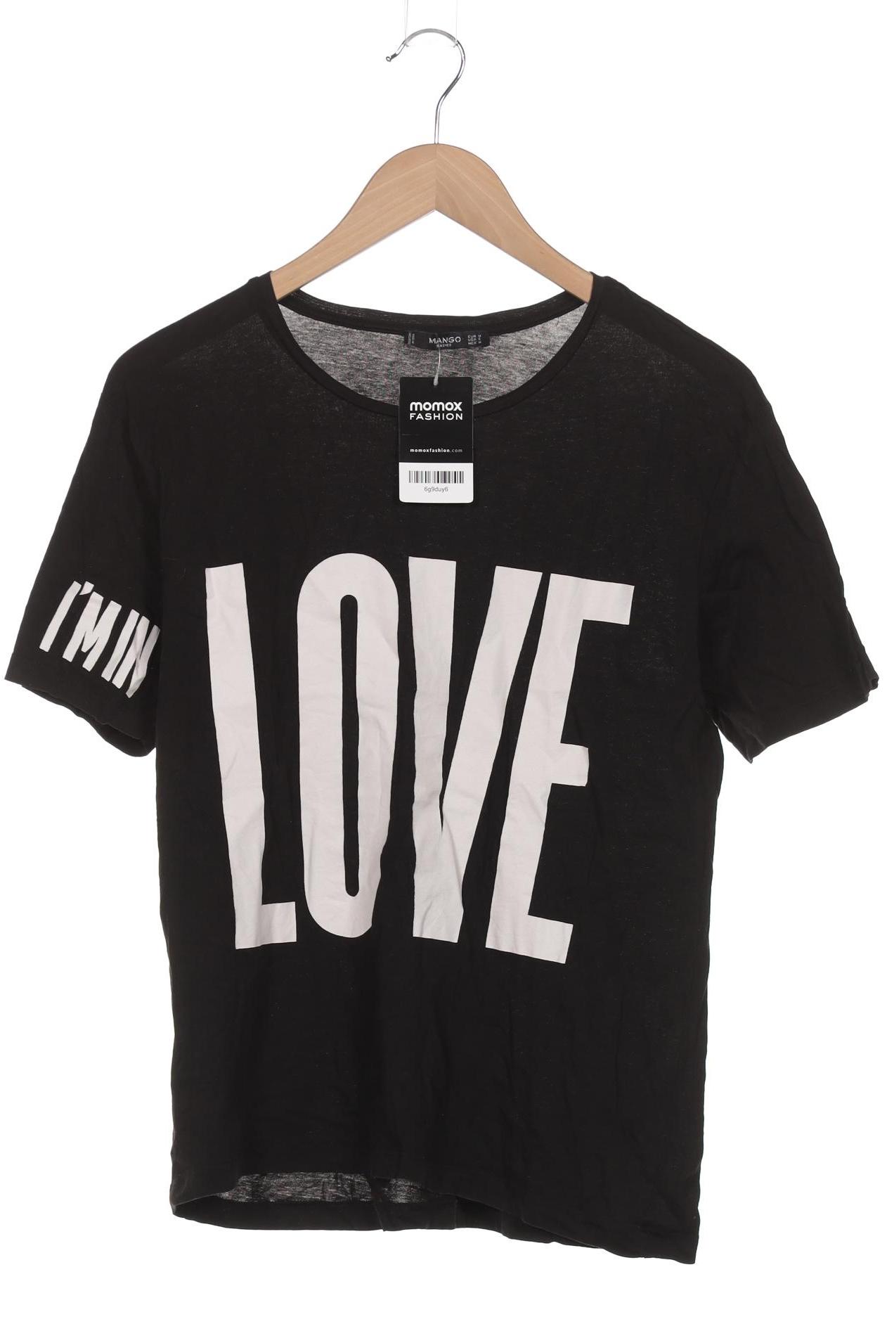 

Mango Damen T-Shirt, schwarz, Gr. 38