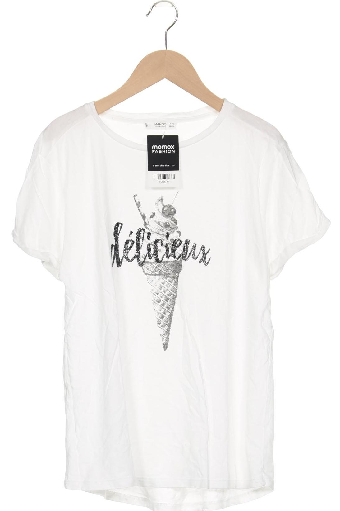 

Mango Damen T-Shirt, weiß, Gr. 36