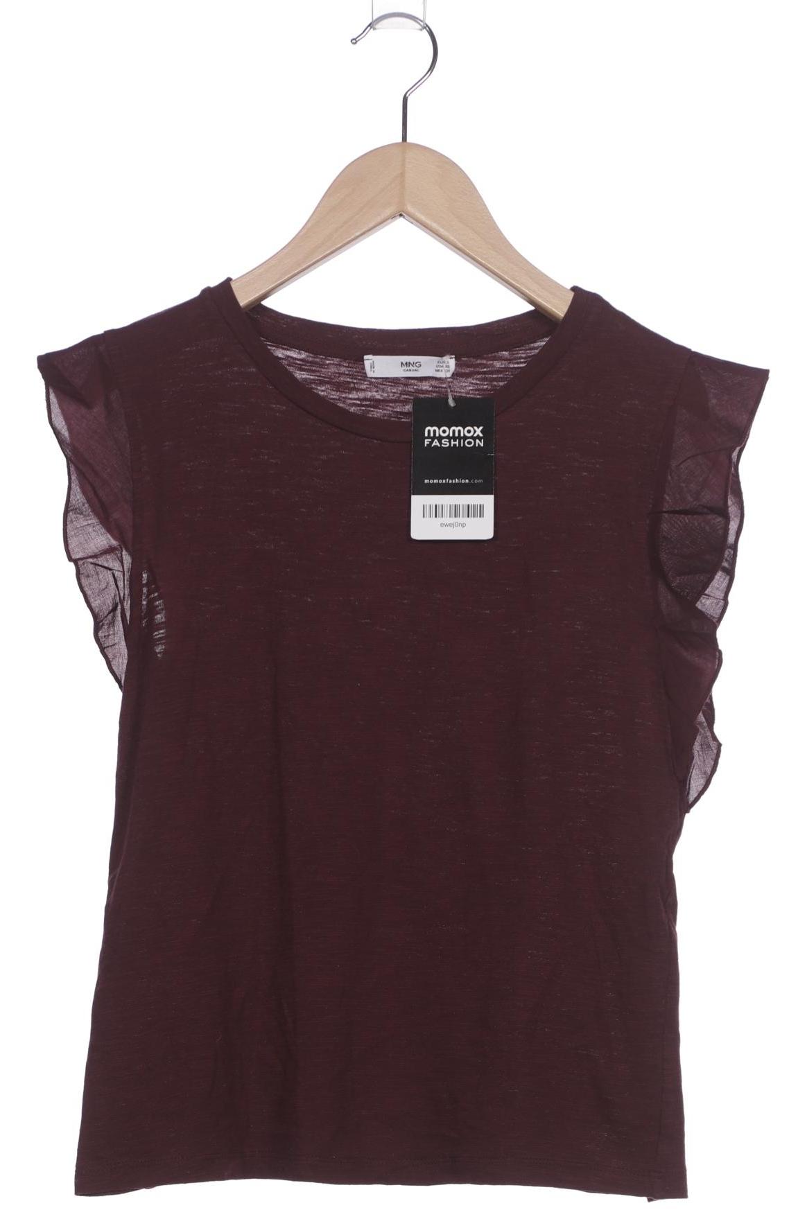

Mango Damen T-Shirt, bordeaux, Gr. 36