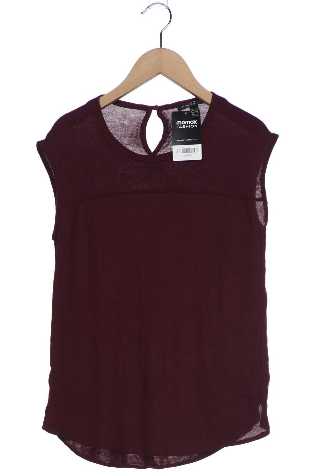 

Mango Damen T-Shirt, bordeaux, Gr. 34