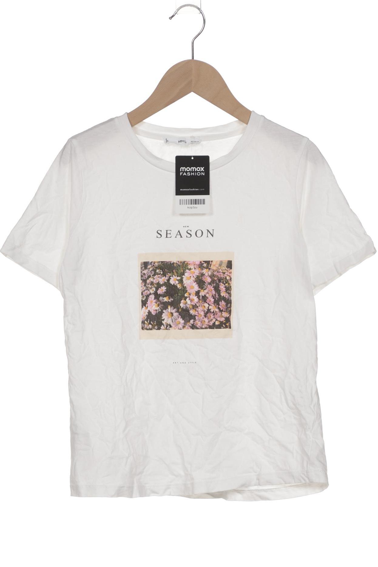 

Mango Damen T-Shirt, weiß, Gr. 34