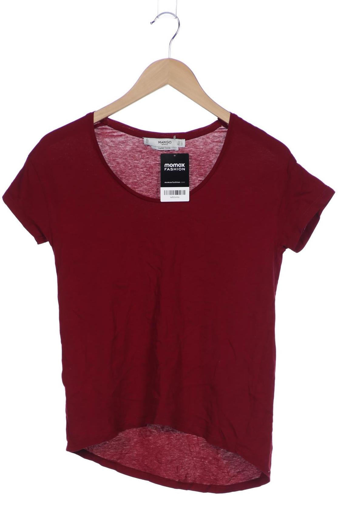 

Mango Damen T-Shirt, bordeaux, Gr. 36