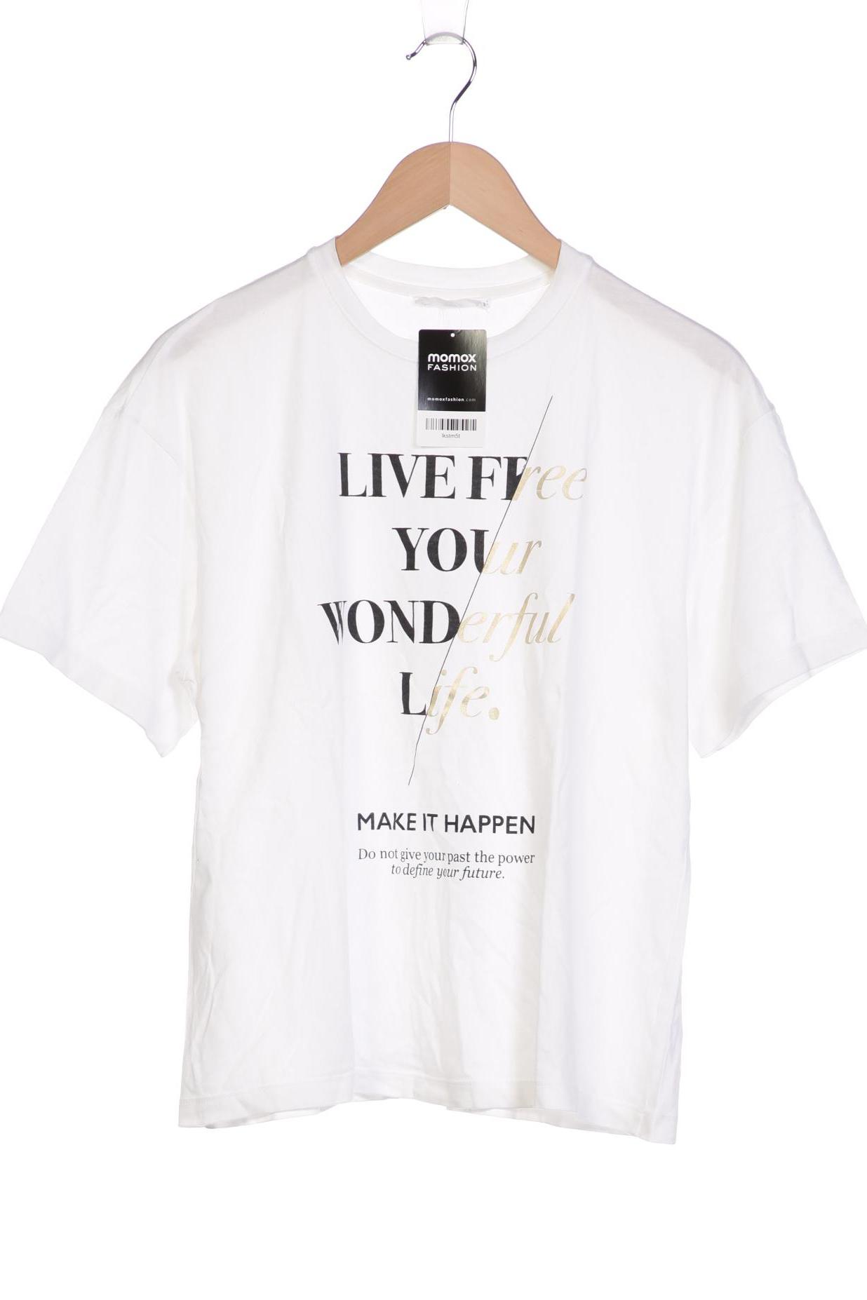 

Mango Damen T-Shirt, weiß, Gr. 42
