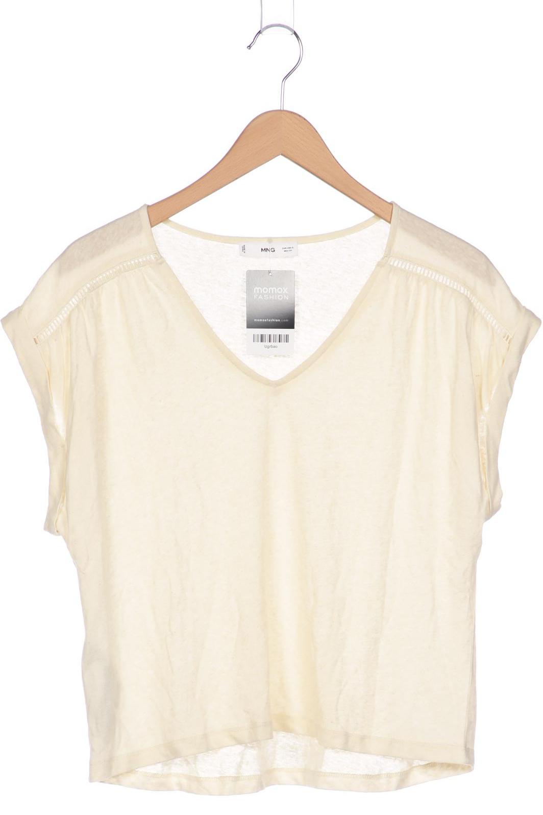 

Mango Damen T-Shirt, cremeweiß, Gr. 36