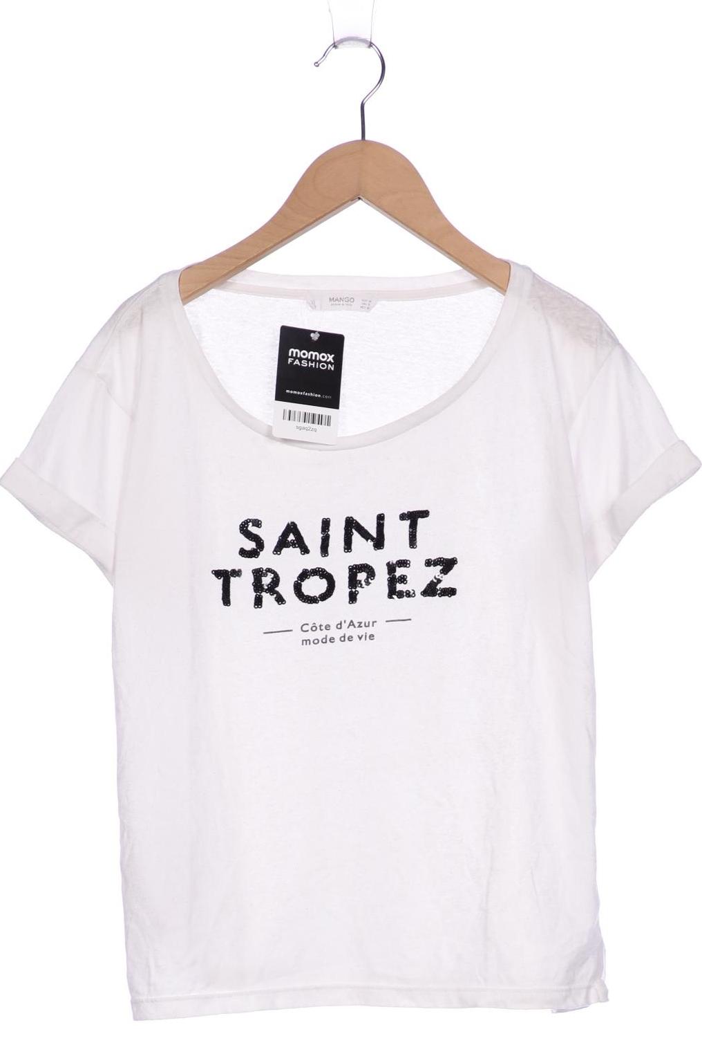 

Mango Damen T-Shirt, weiß, Gr. 38