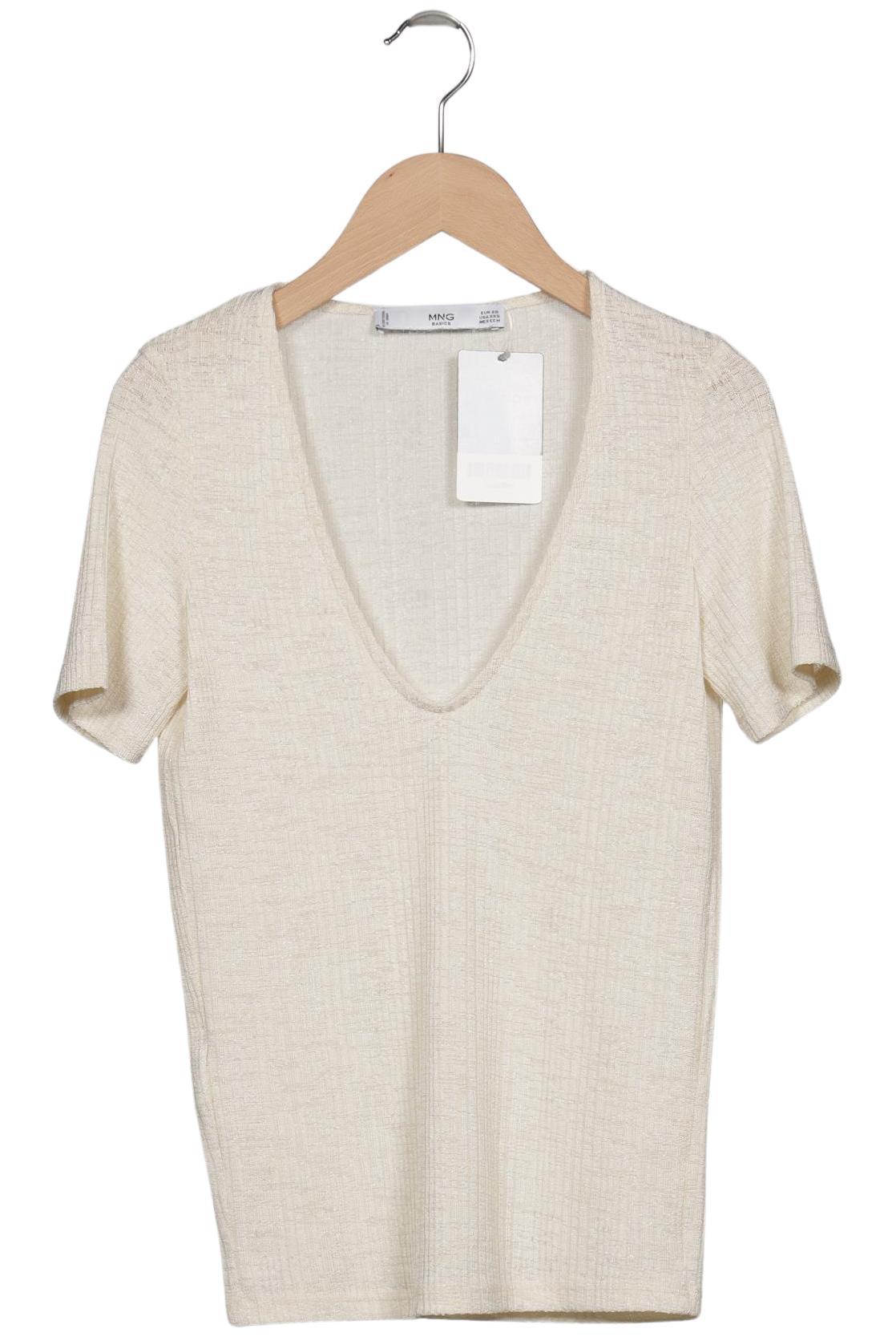 

Mango Damen T-Shirt, cremeweiß, Gr. 34