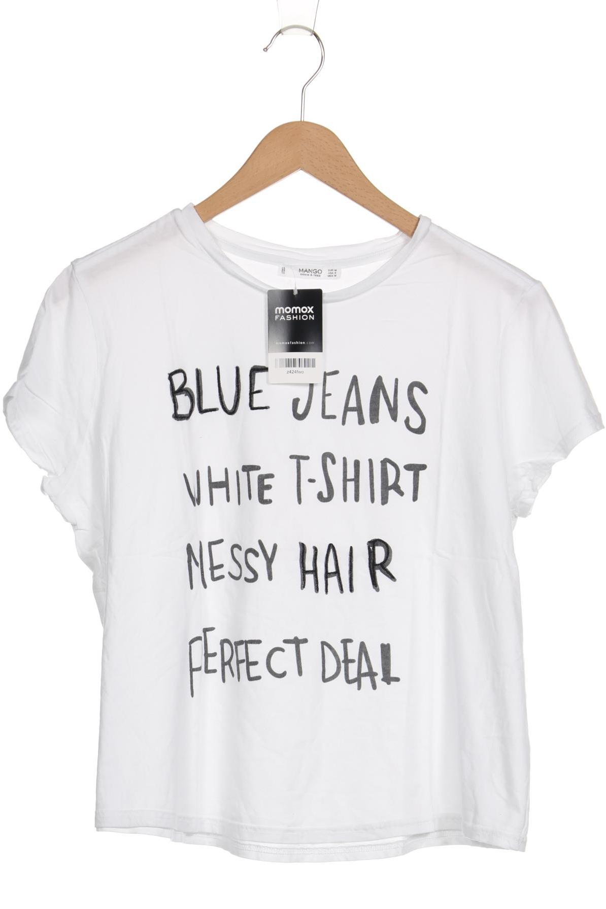 

Mango Damen T-Shirt, weiß, Gr. 38
