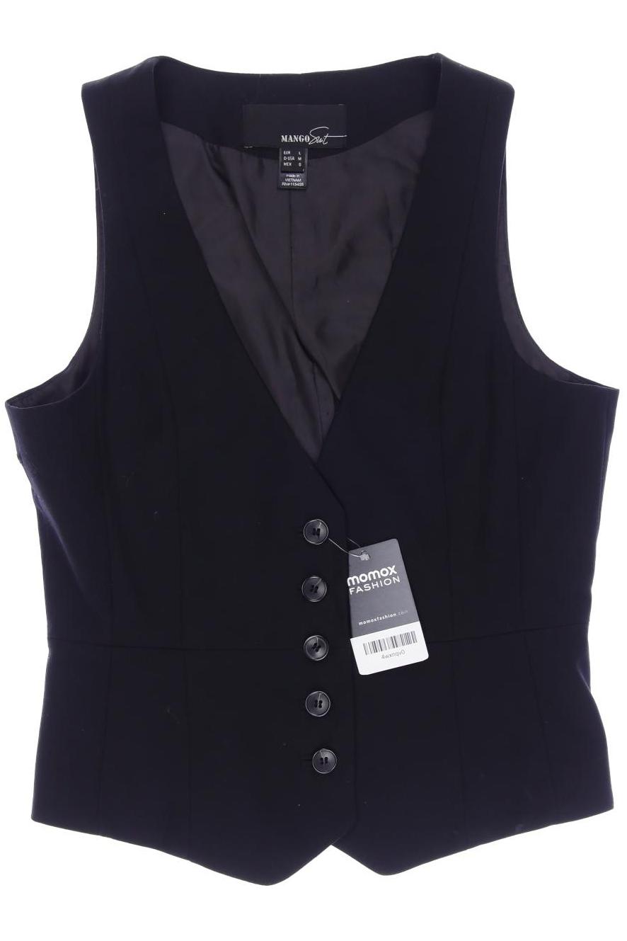 

MANGO Damen Weste, schwarz