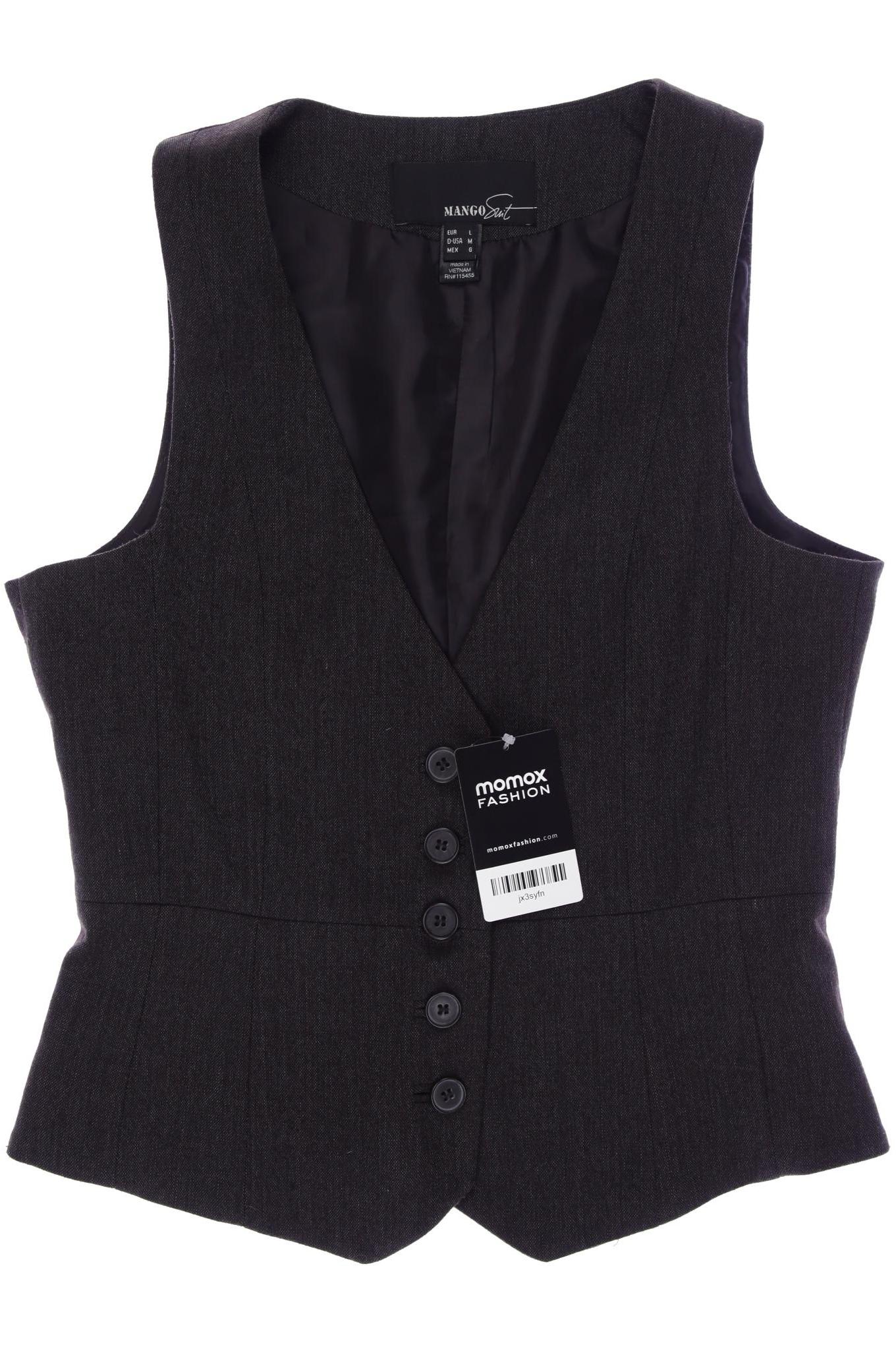 

MANGO Damen Weste, schwarz