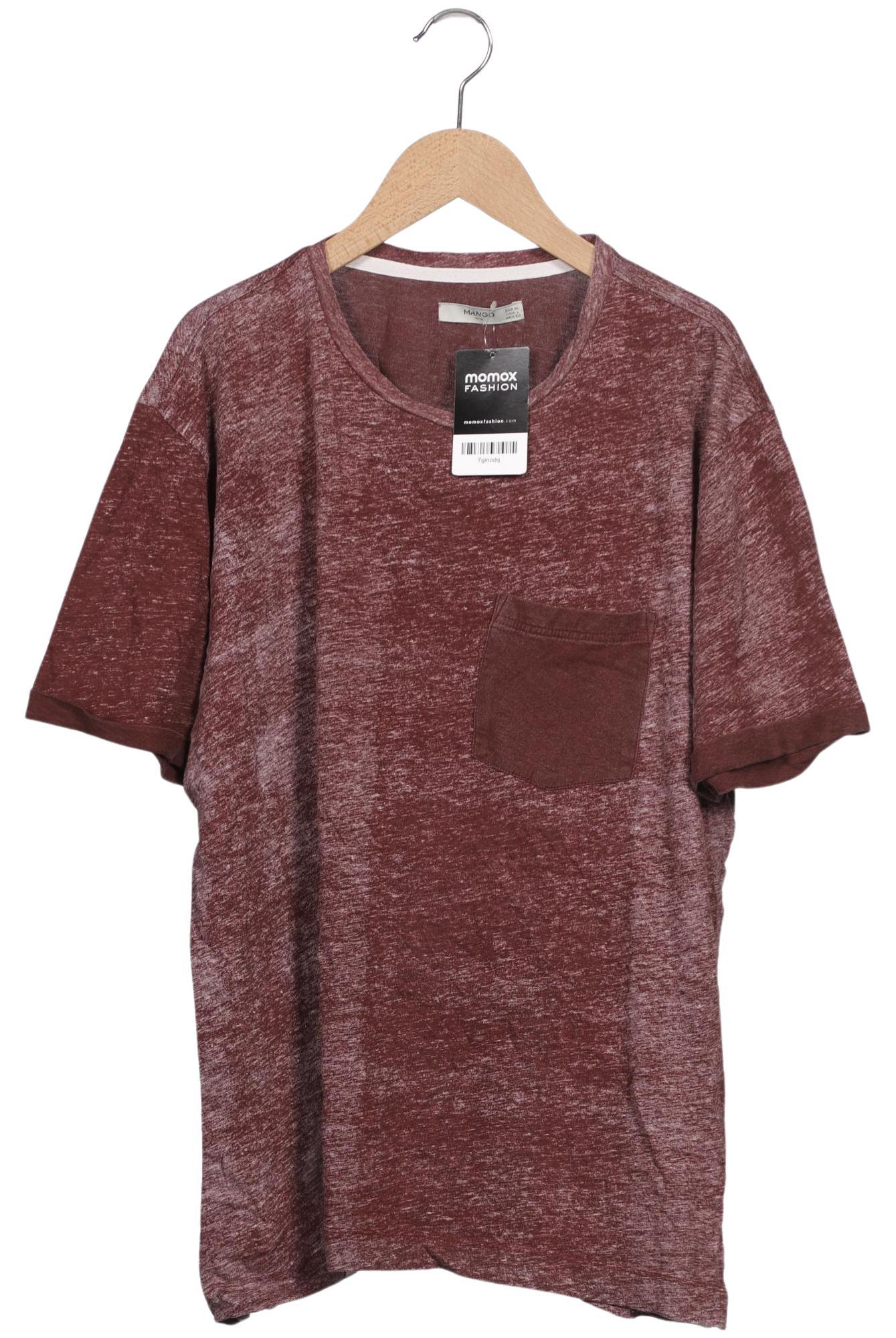 

Mango Herren T-Shirt, bordeaux, Gr. 54