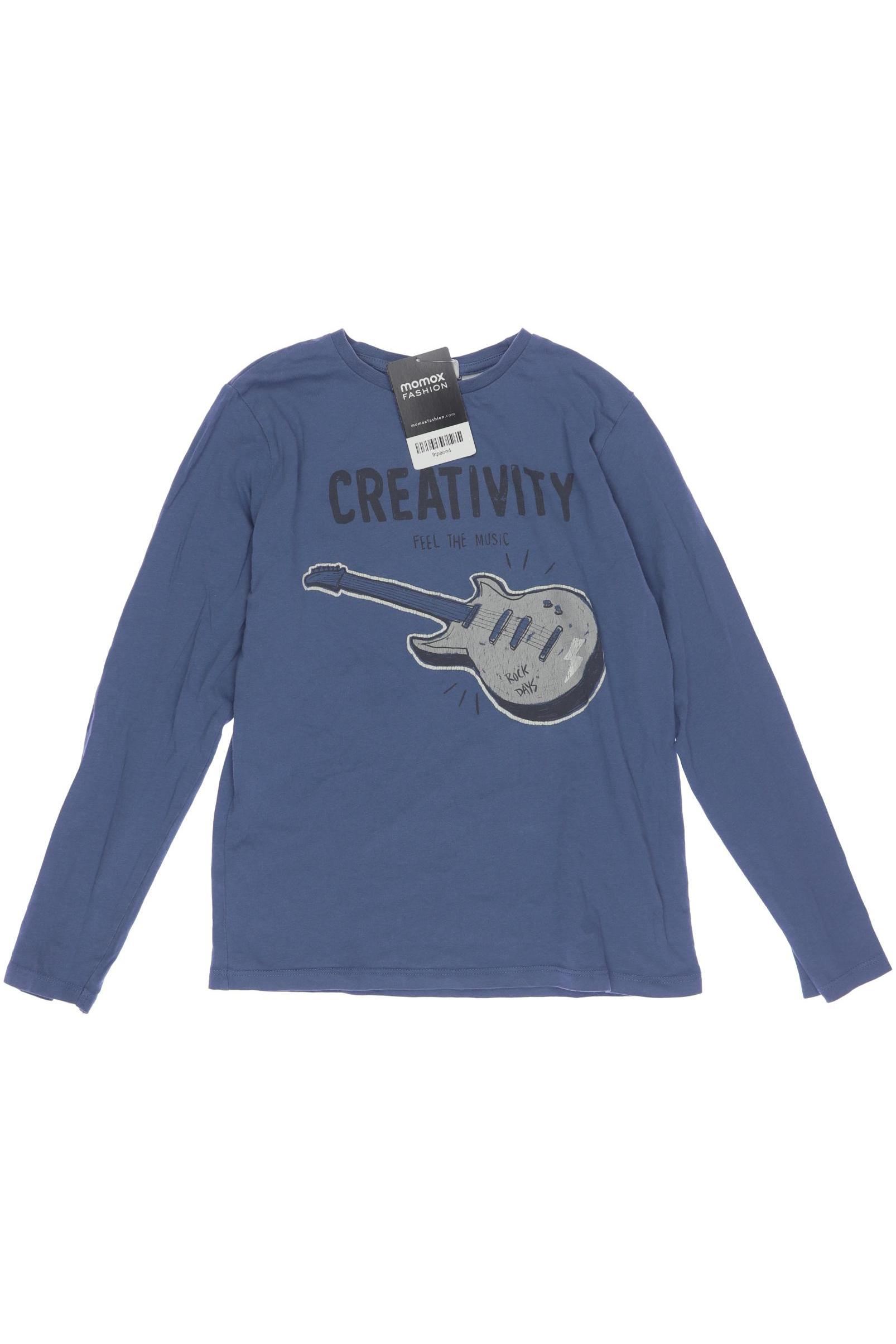 

Mango Herren Langarmshirt, blau, Gr. 134