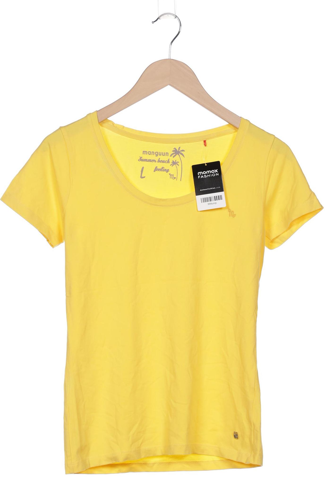 

Manguun Damen T-Shirt, gelb, Gr. 38