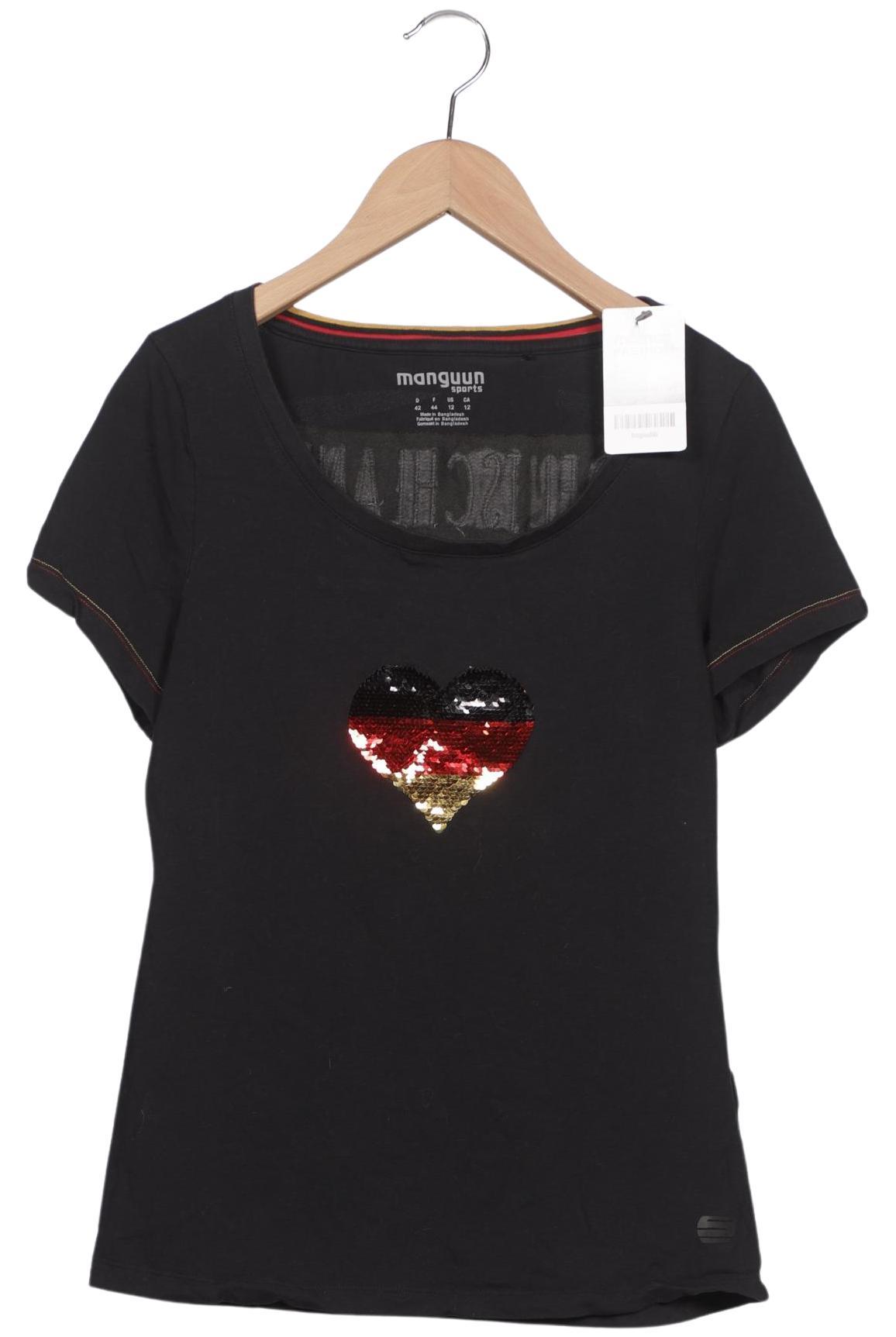 

Manguun Damen T-Shirt, schwarz, Gr. 42