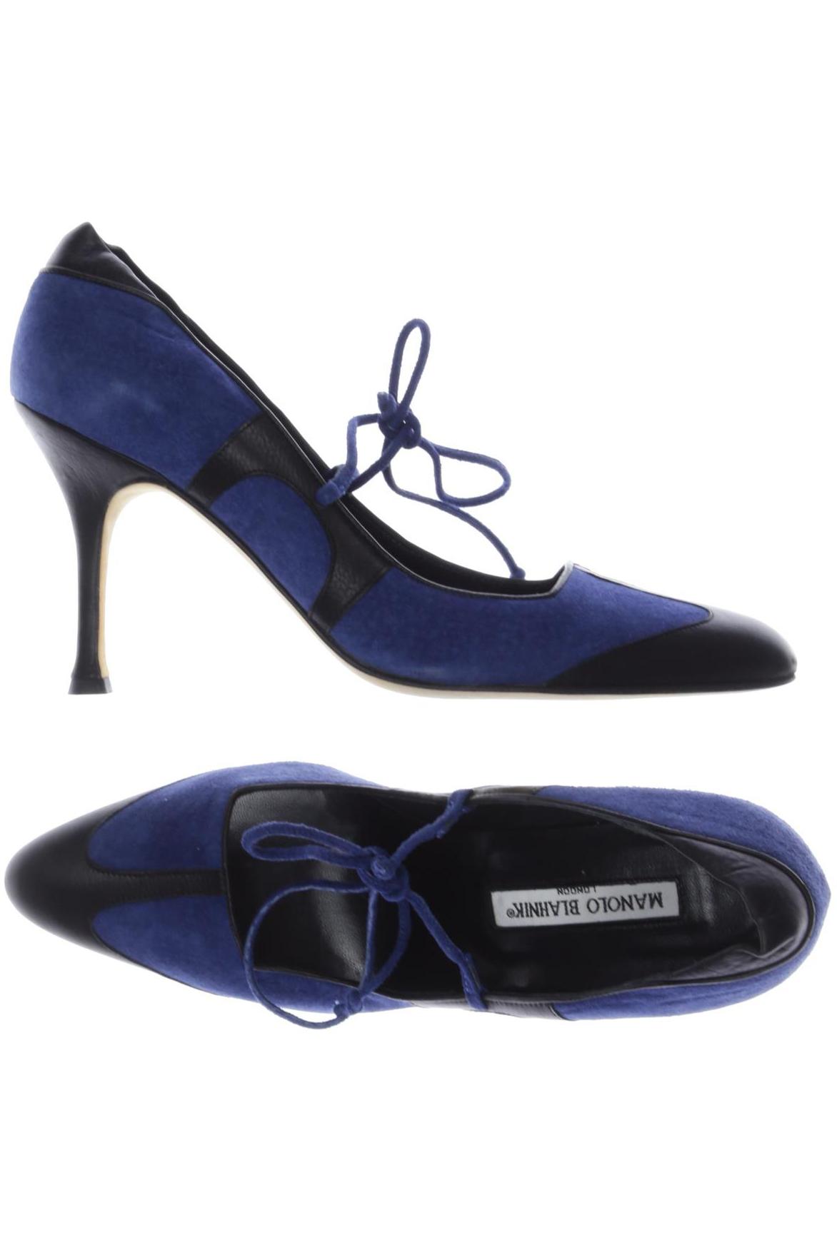 

Manolo Blahnik Damen Pumps, blau, Gr. 38.5