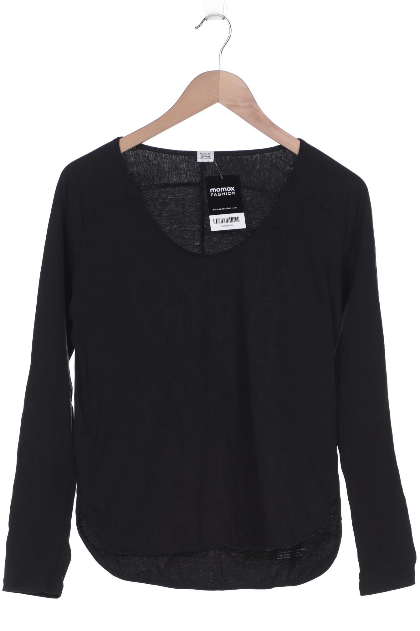 

manomama Damen Langarmshirt, schwarz, Gr. 40