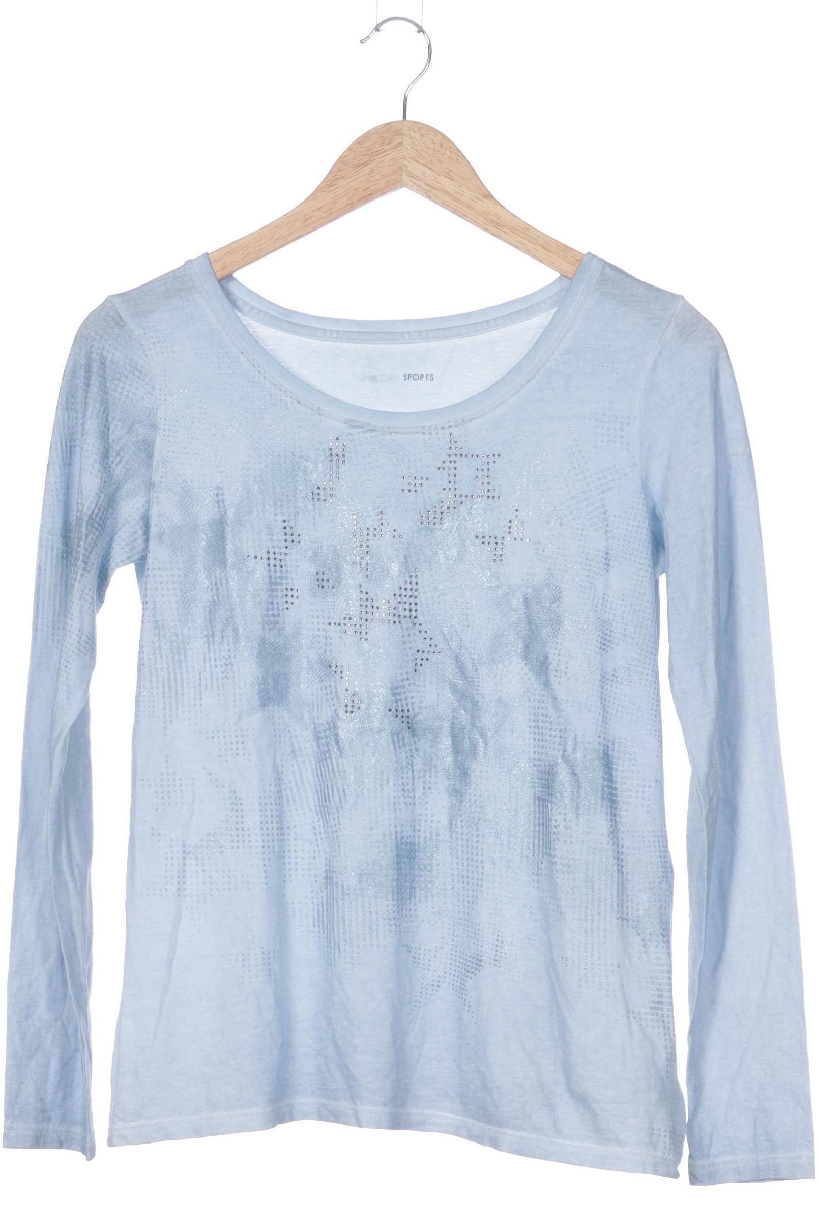 

Marc Cain Damen Langarmshirt, blau, Gr.