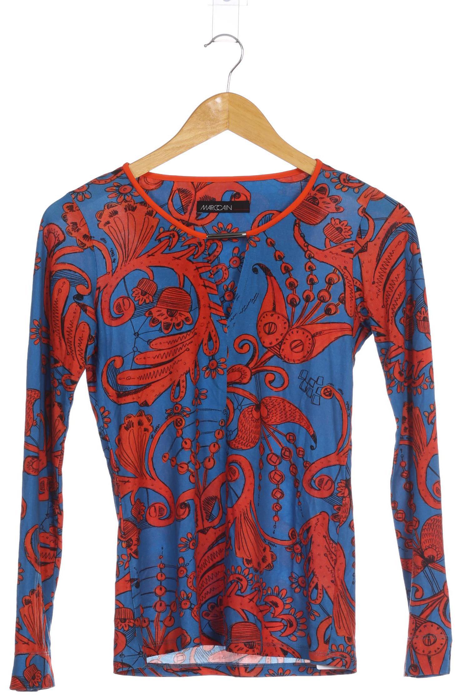 

Marc Cain Damen Langarmshirt, blau, Gr.