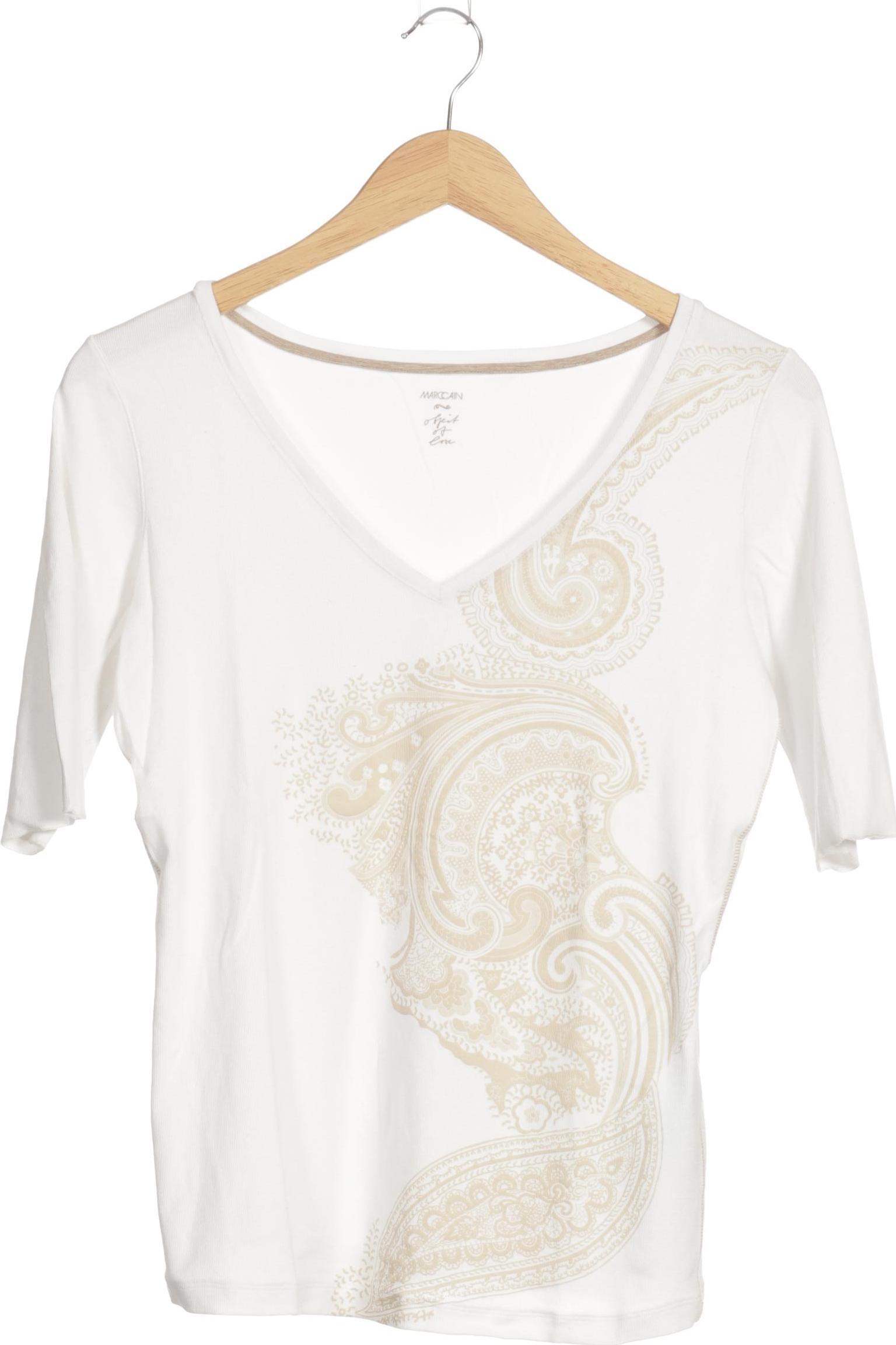 

Marc Cain Damen T-Shirt, weiß, Gr.
