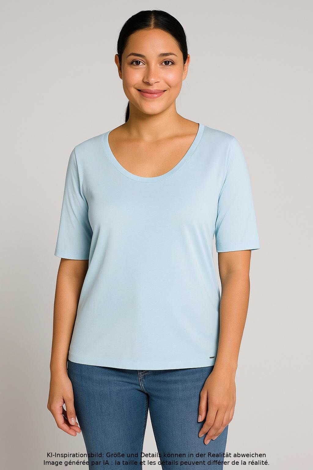 

Marc Cain Damen T-Shirt, hellblau, Gr. 46