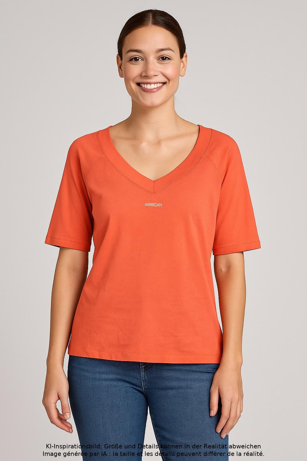 

Marc Cain Damen T-Shirt, orange, Gr. 38