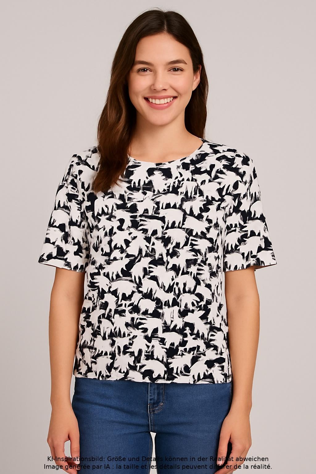 

Marc Cain Damen T-Shirt, mehrfarbig, Gr. 34