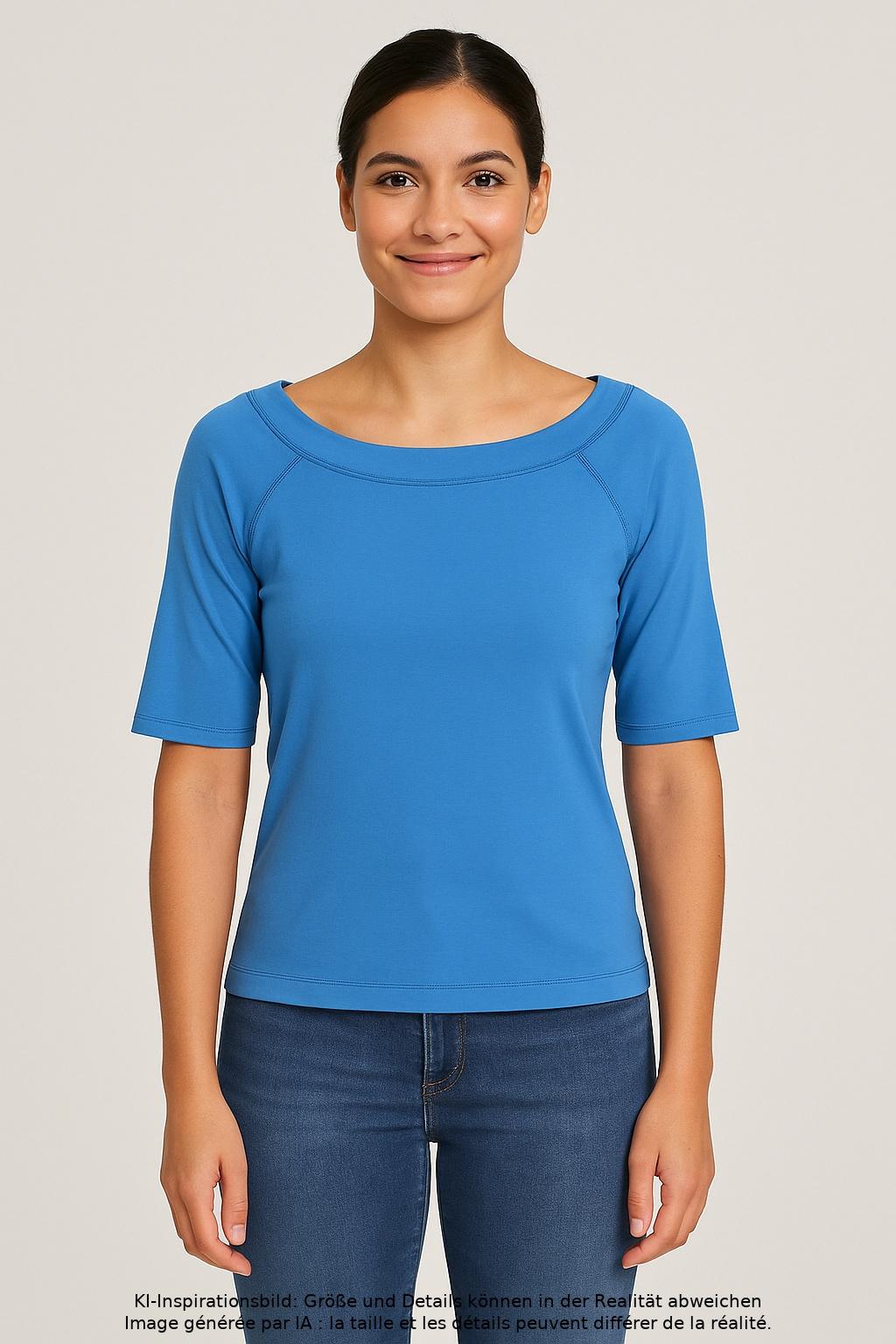 

Marc Cain Damen T-Shirt, blau, Gr. 34