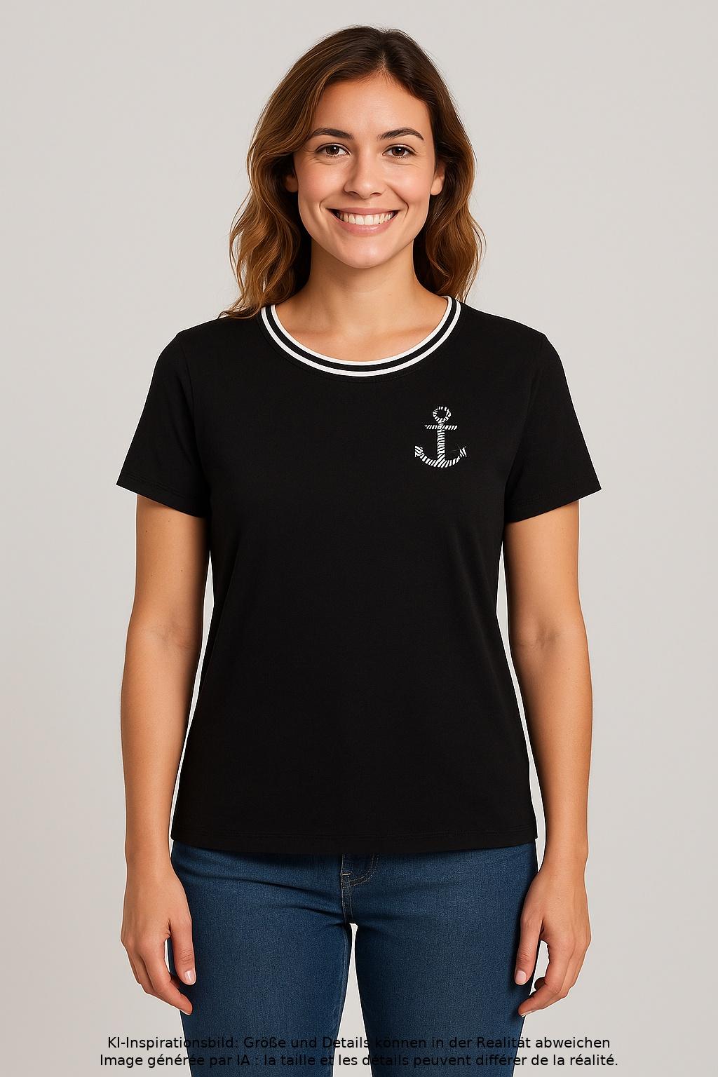 

Marc Cain Damen T-Shirt, schwarz, Gr. 42