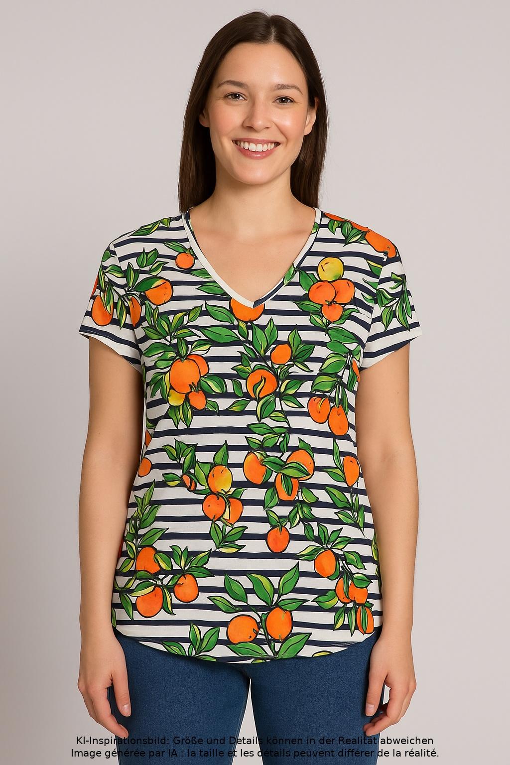 

Marc Cain Damen T-Shirt, mehrfarbig, Gr. 36