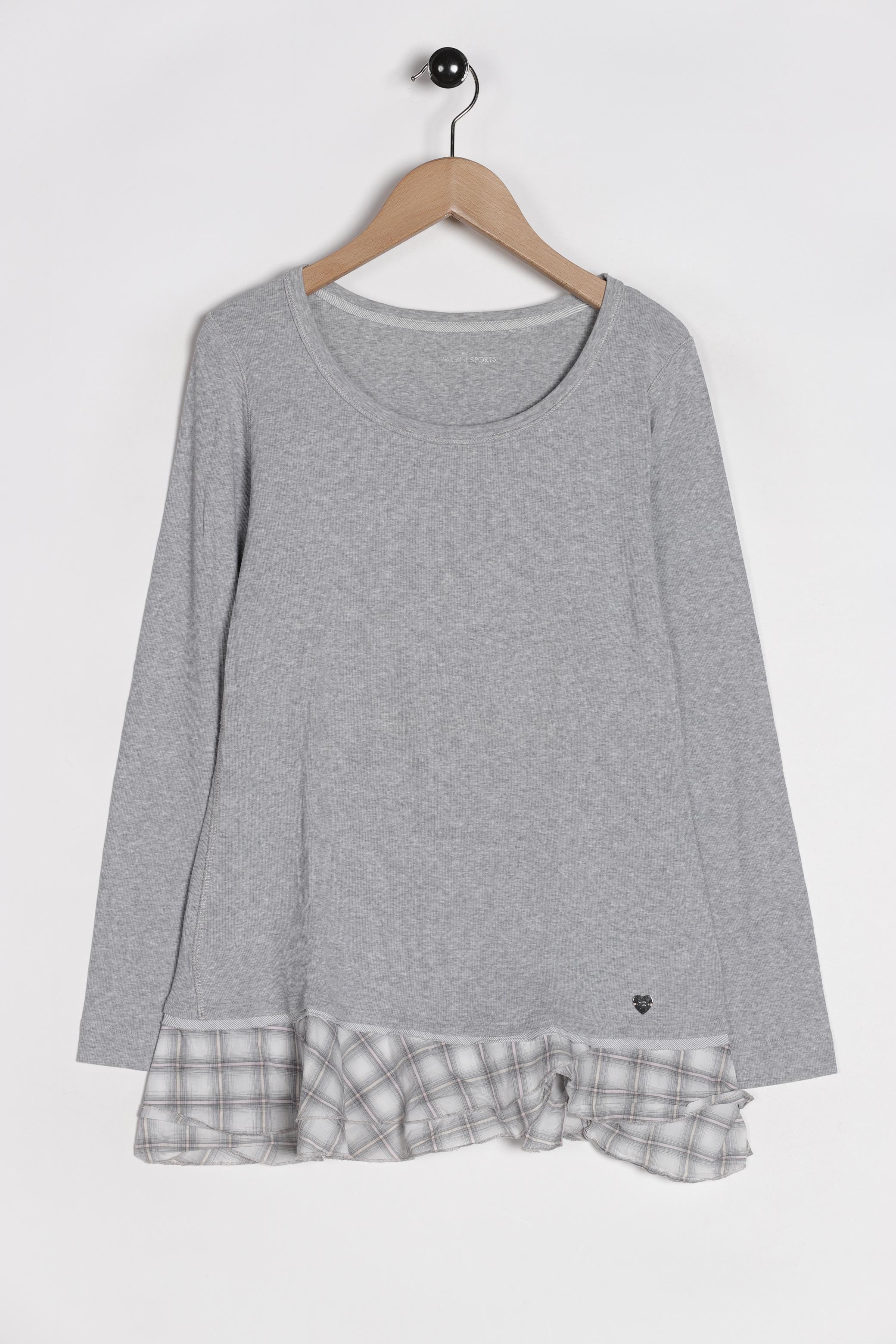 

Marc Cain Damen Langarmshirt, grau, Gr. 34