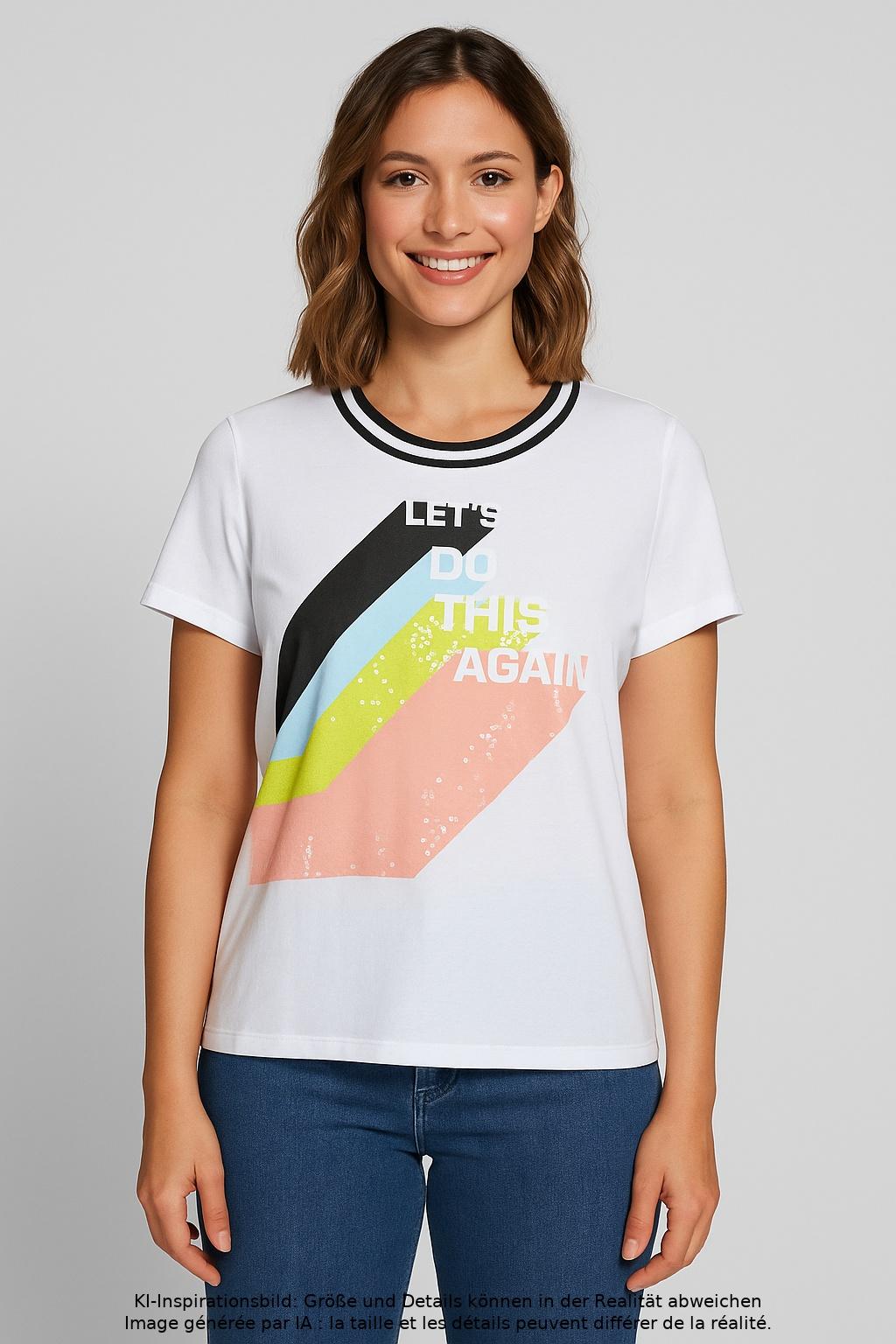 

Marc Cain Damen T-Shirt, weiß, Gr. 38